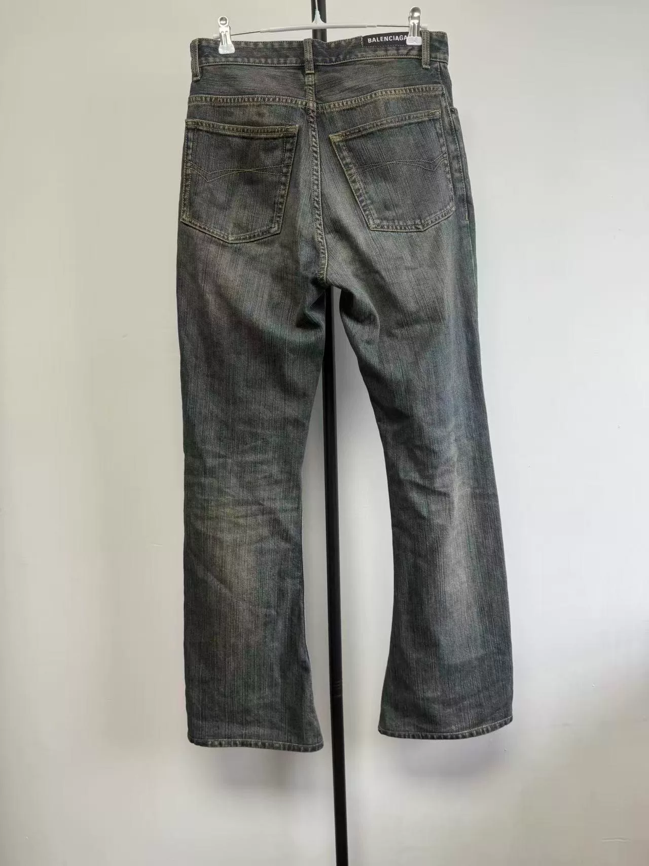 Balenciaga Logo Straight-Leg Jeans — front