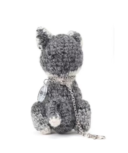 Yohji Yamamoto Hand-Knitted Dog Pendant — label
