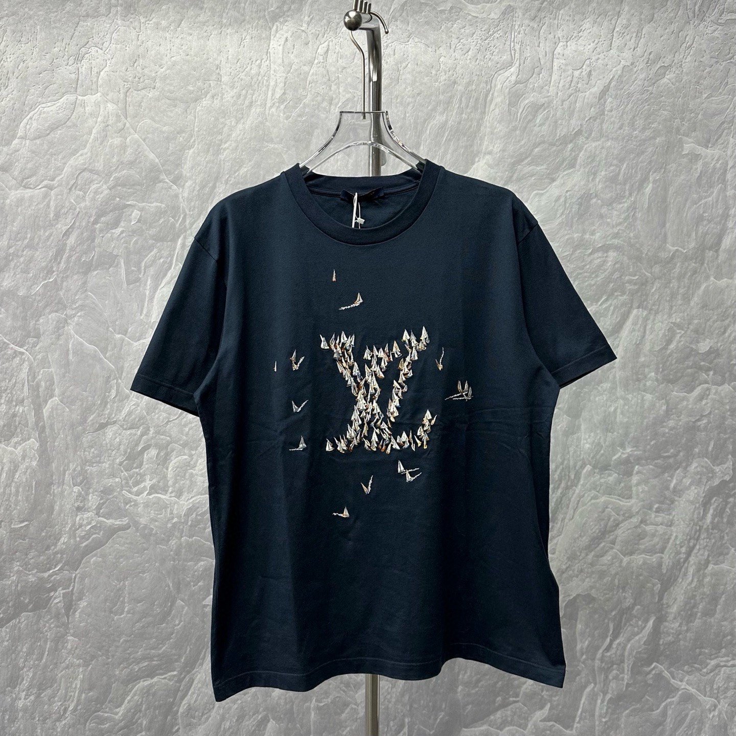 Louis Vuitton SS25 Embroidered Sailboat Letter T-Shirt