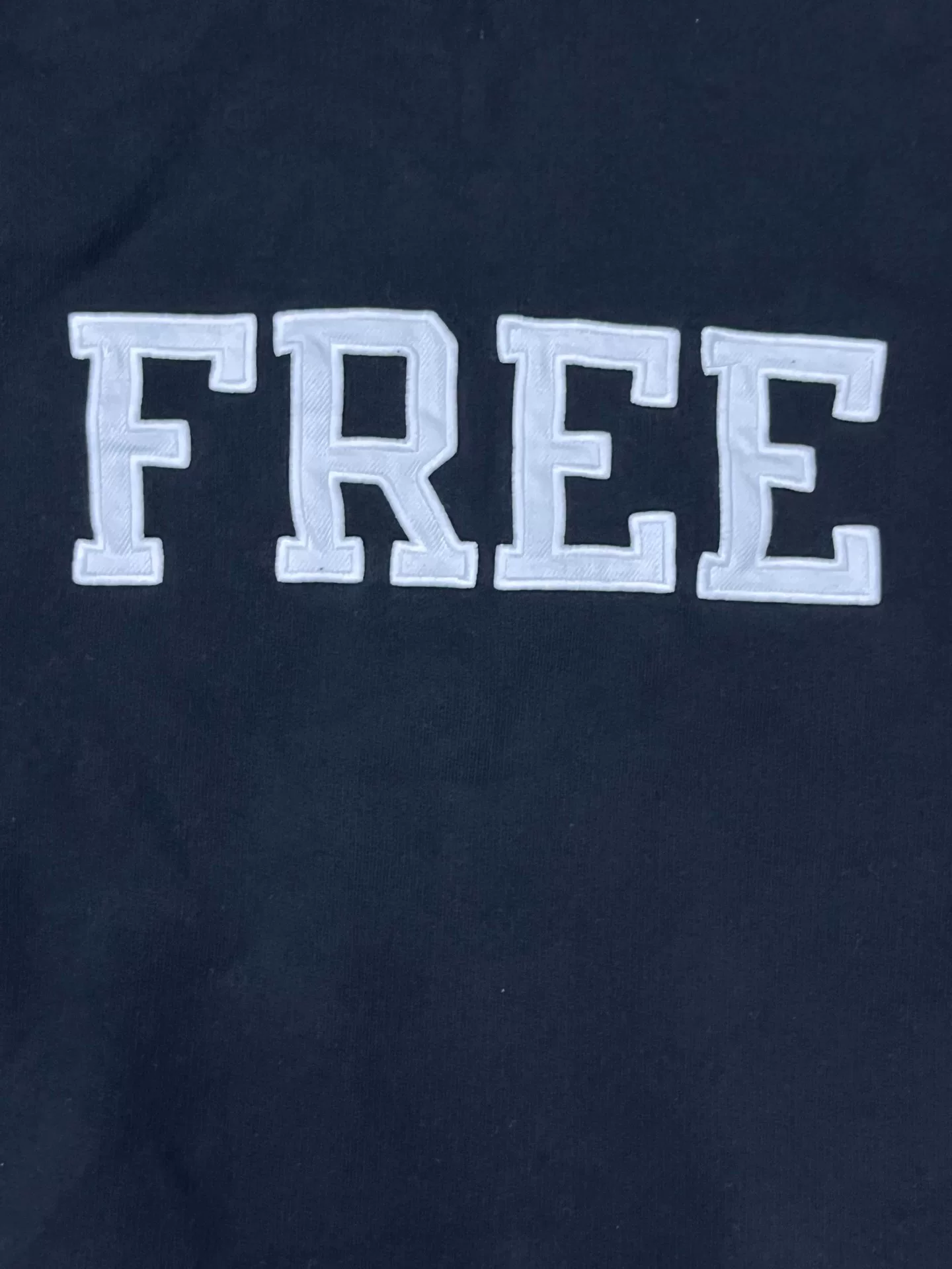 Balenciaga Black 'FREE' Silver Print Hoodie — detail