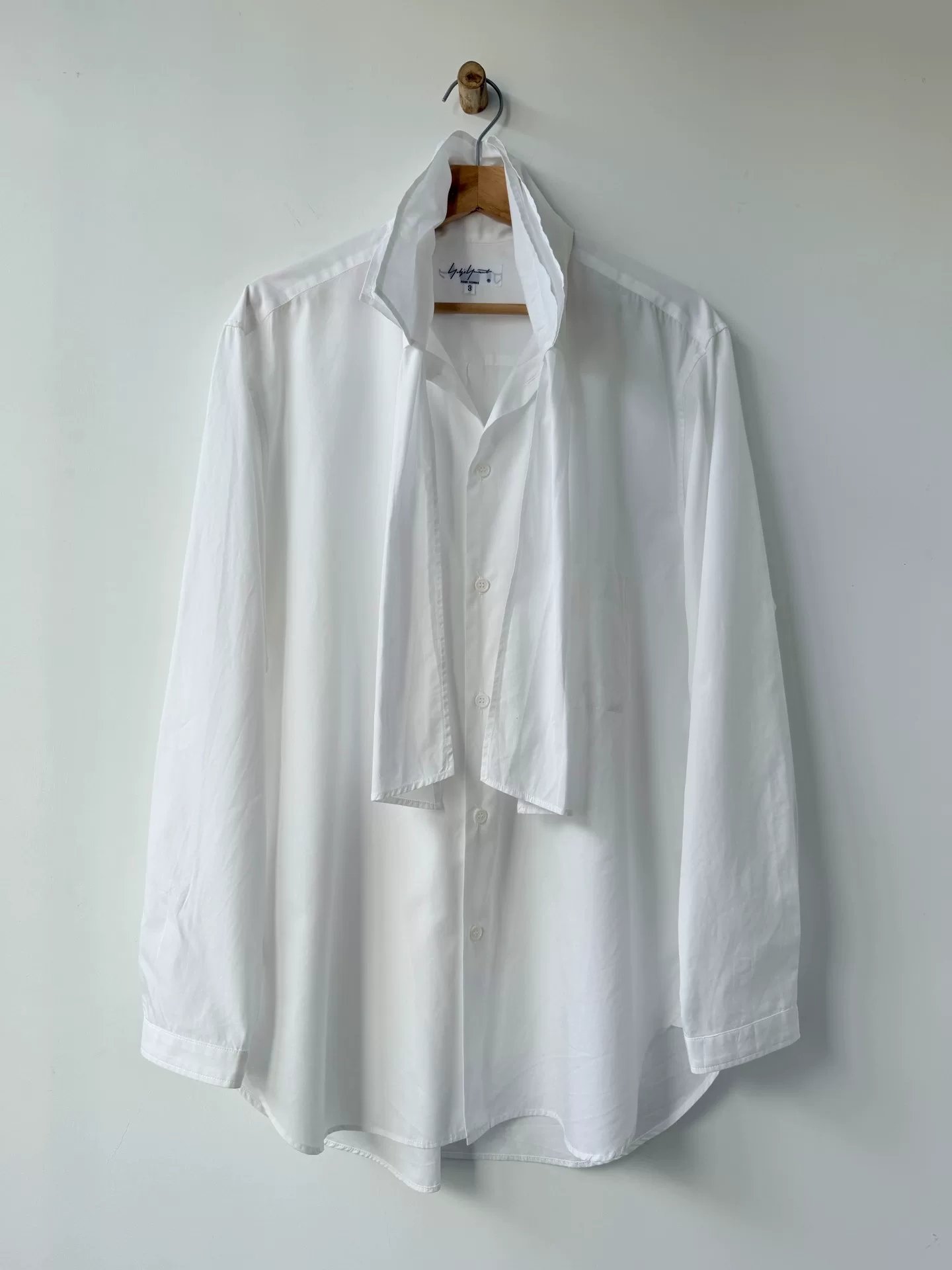 Yohji Yamamoto 2017AW Ribbon Shirt — front