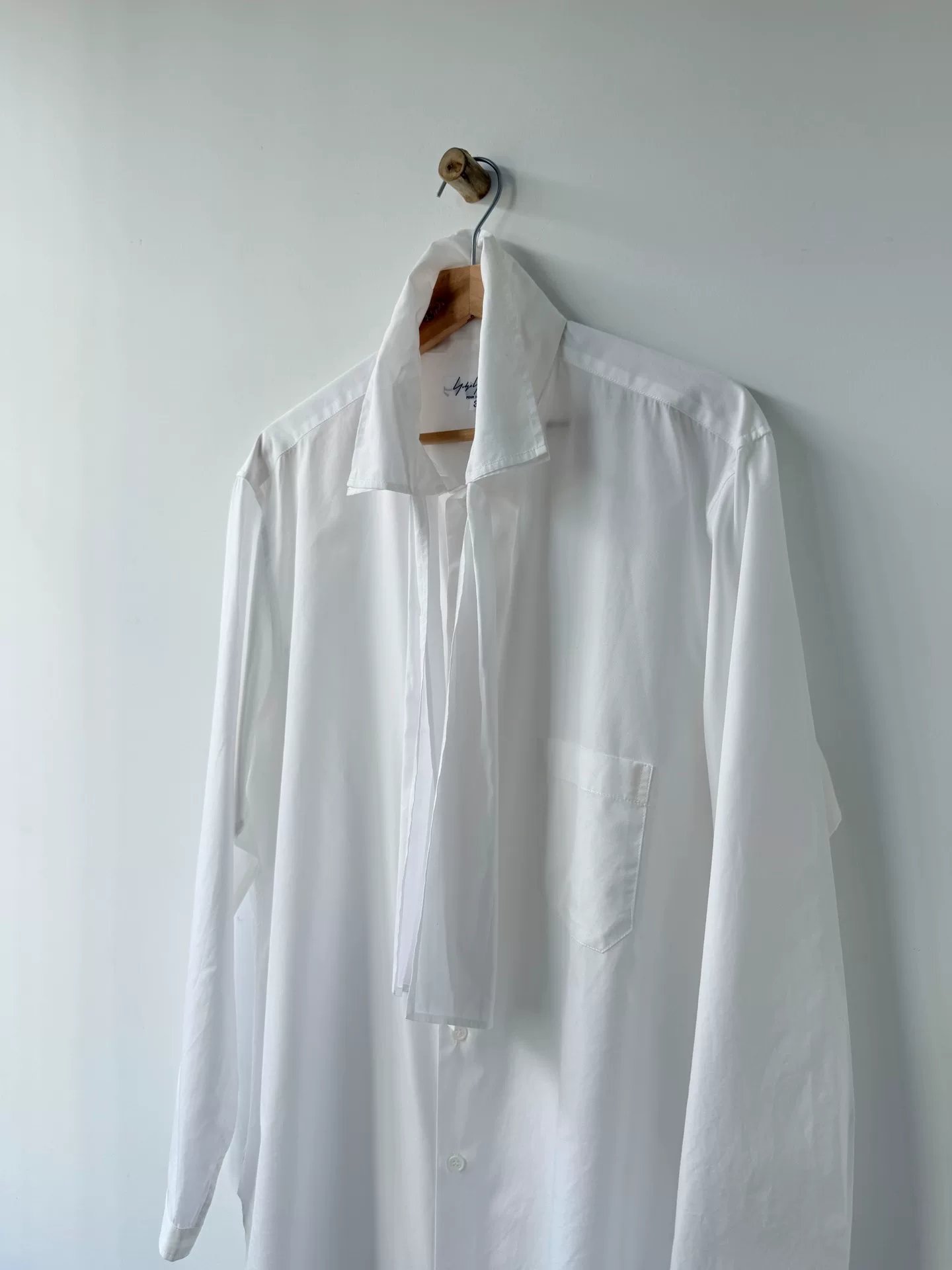 Yohji Yamamoto 2017AW Ribbon Shirt — label