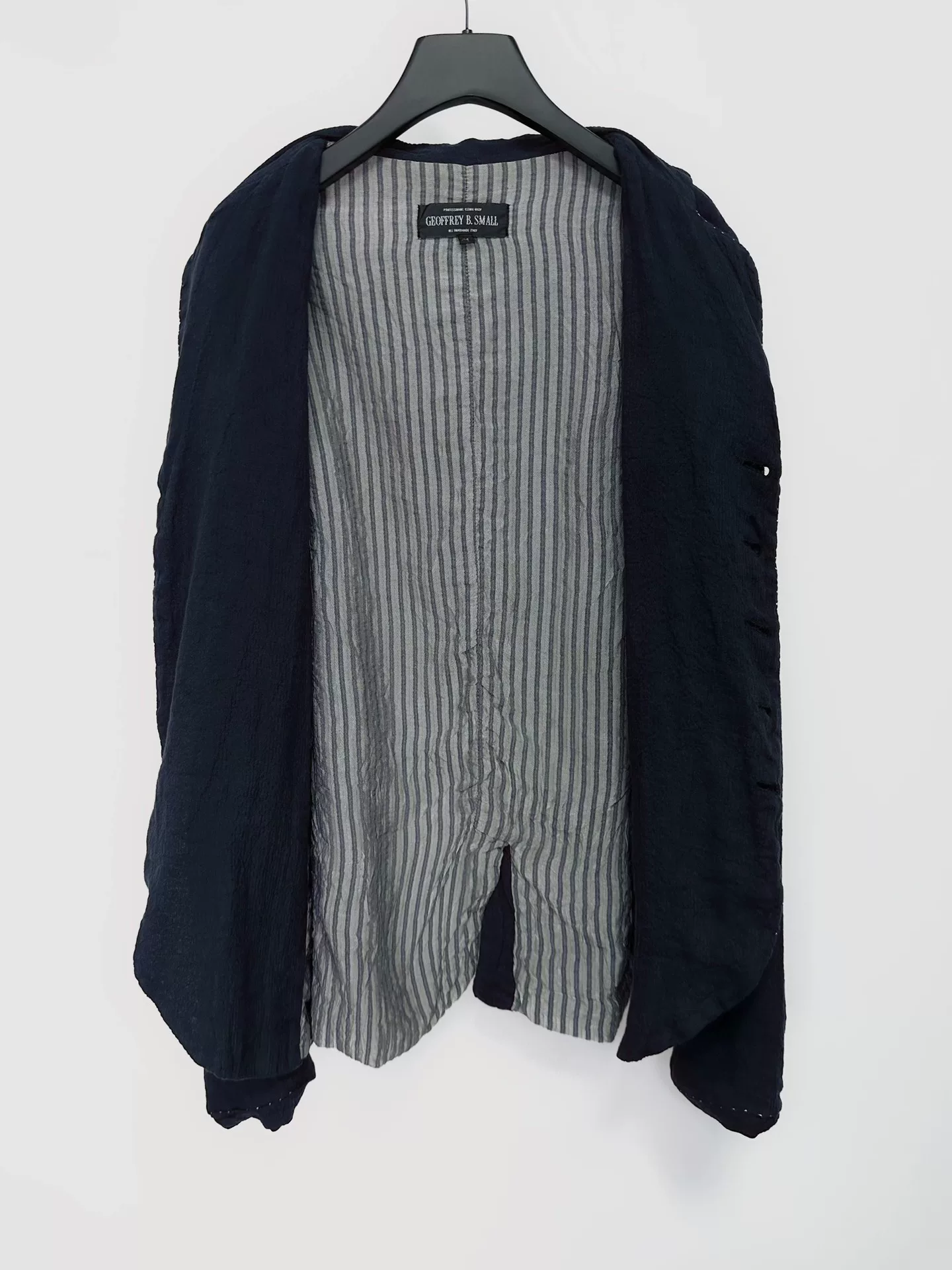Geoffrey B SMALL Silk Linen Jacket — back
