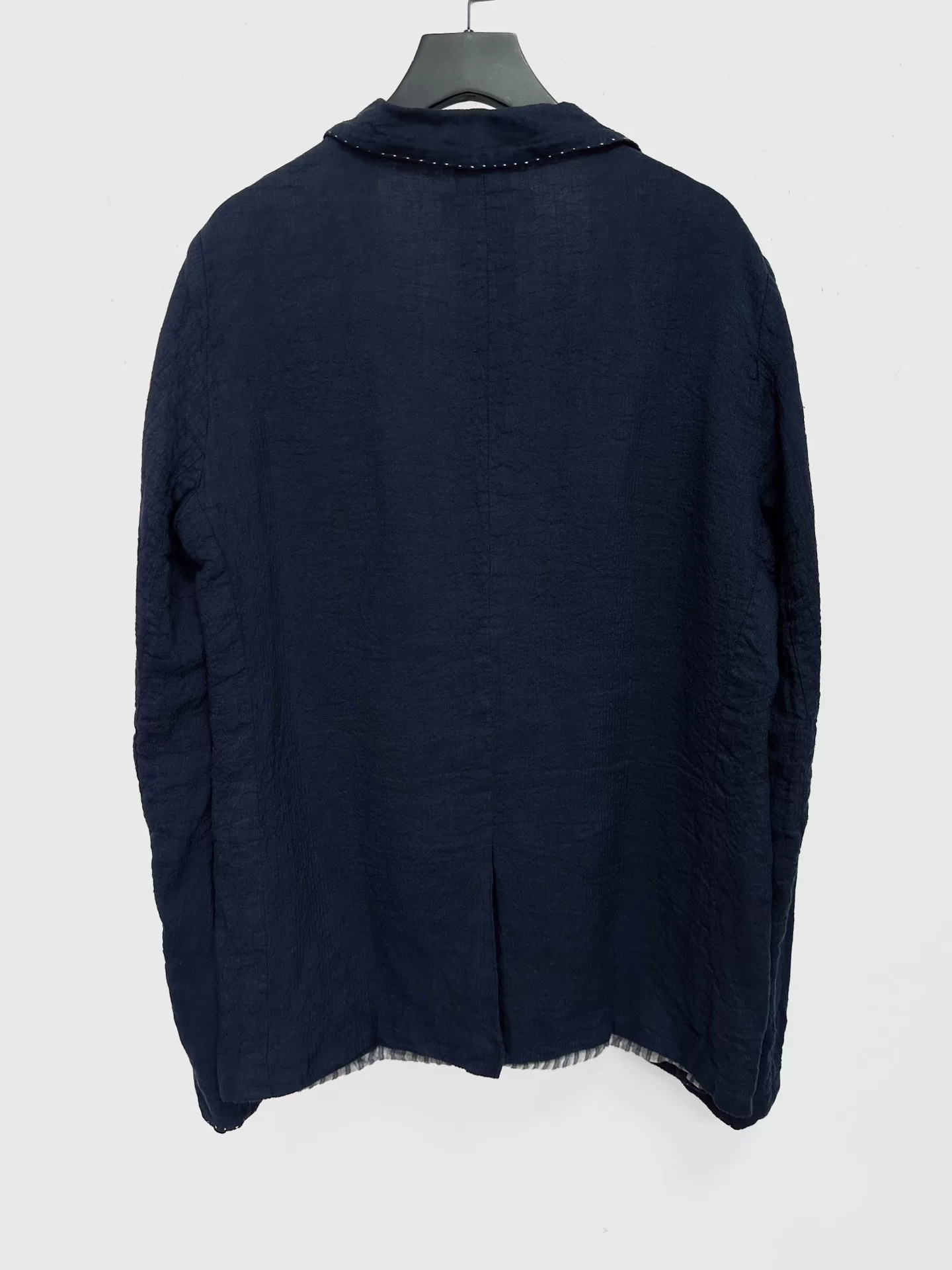 Geoffrey B SMALL Silk Linen Jacket — label