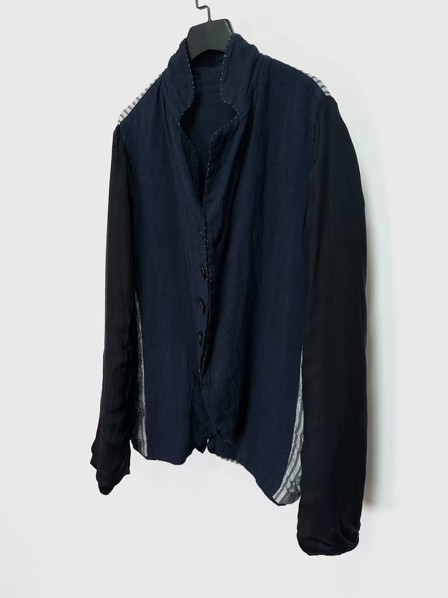 Geoffrey B SMALL Silk Linen Jacket — detail