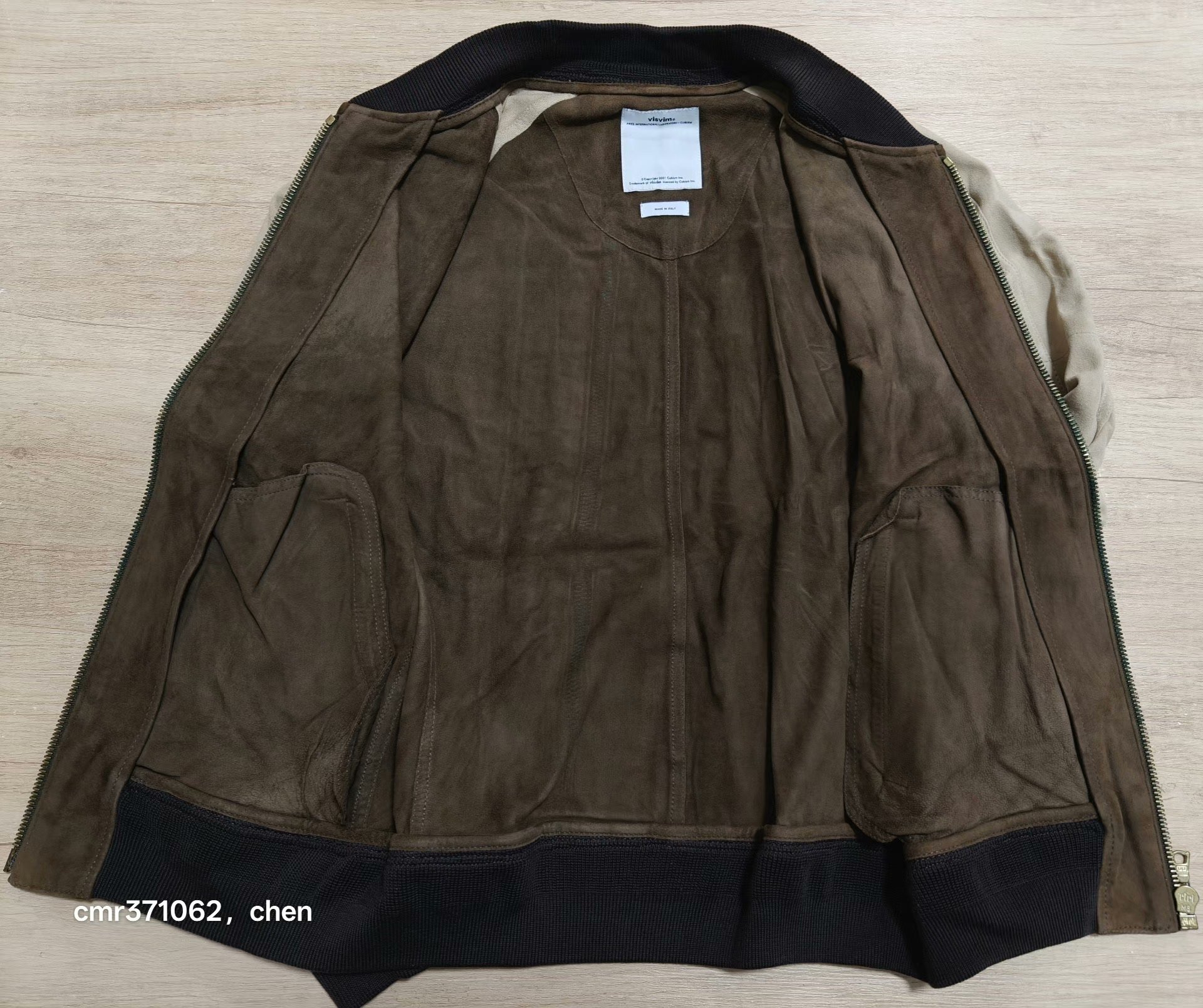 VISVIM 13SS Varsity Suede Jacket — label