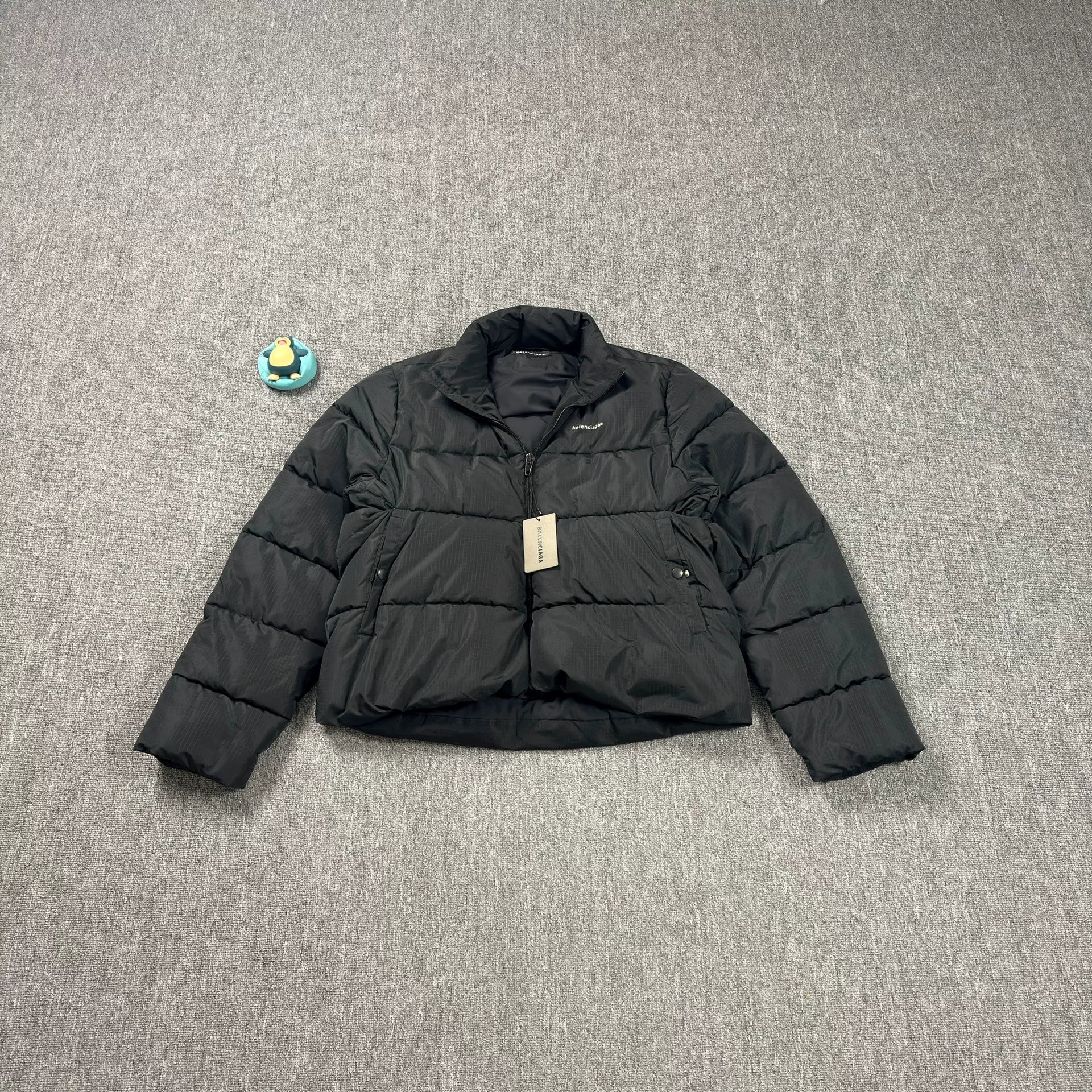 Balenciaga Black Cropped Puffer Jacket