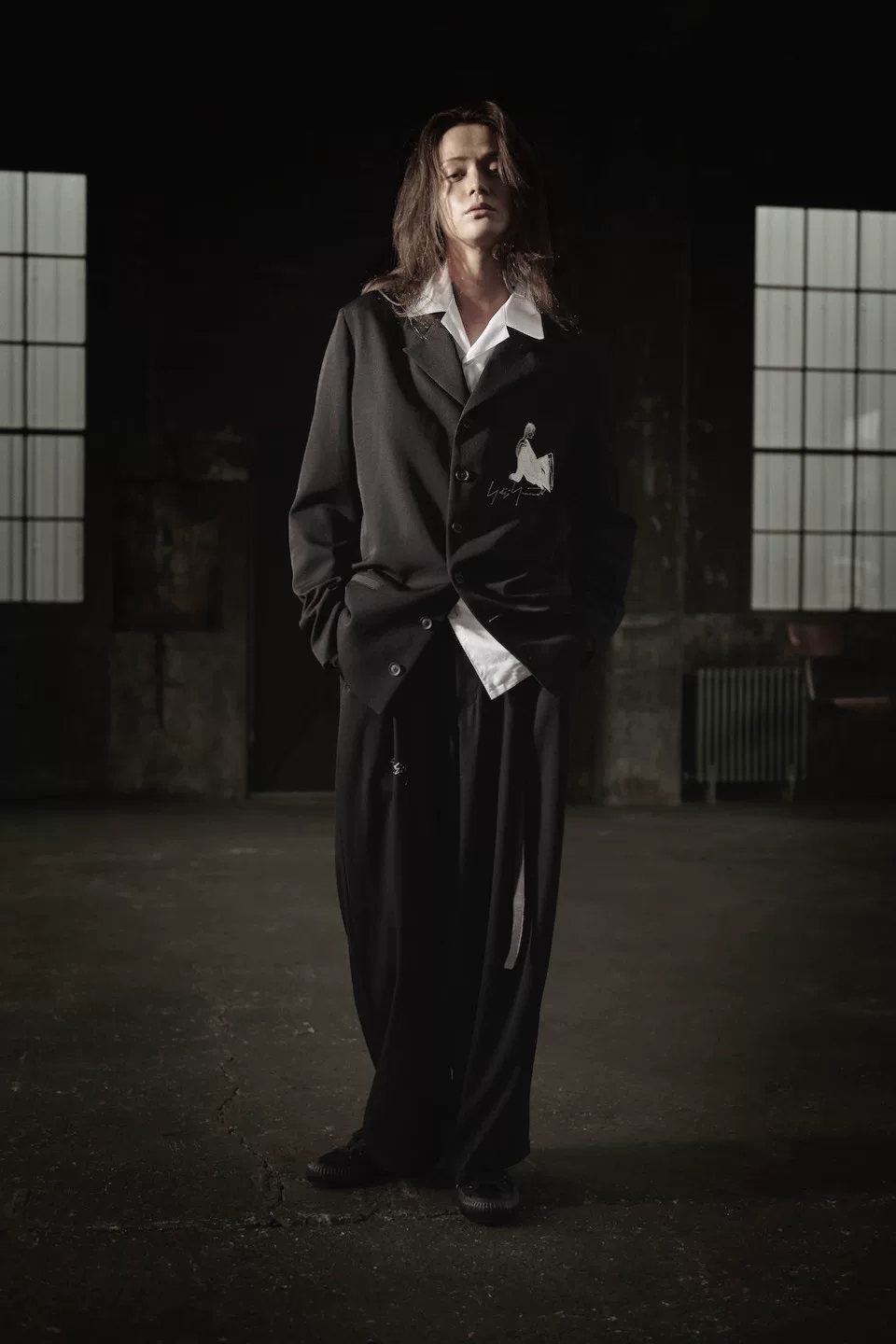 Yohji Yamamoto 02SS Actress Embroidery Suit — label