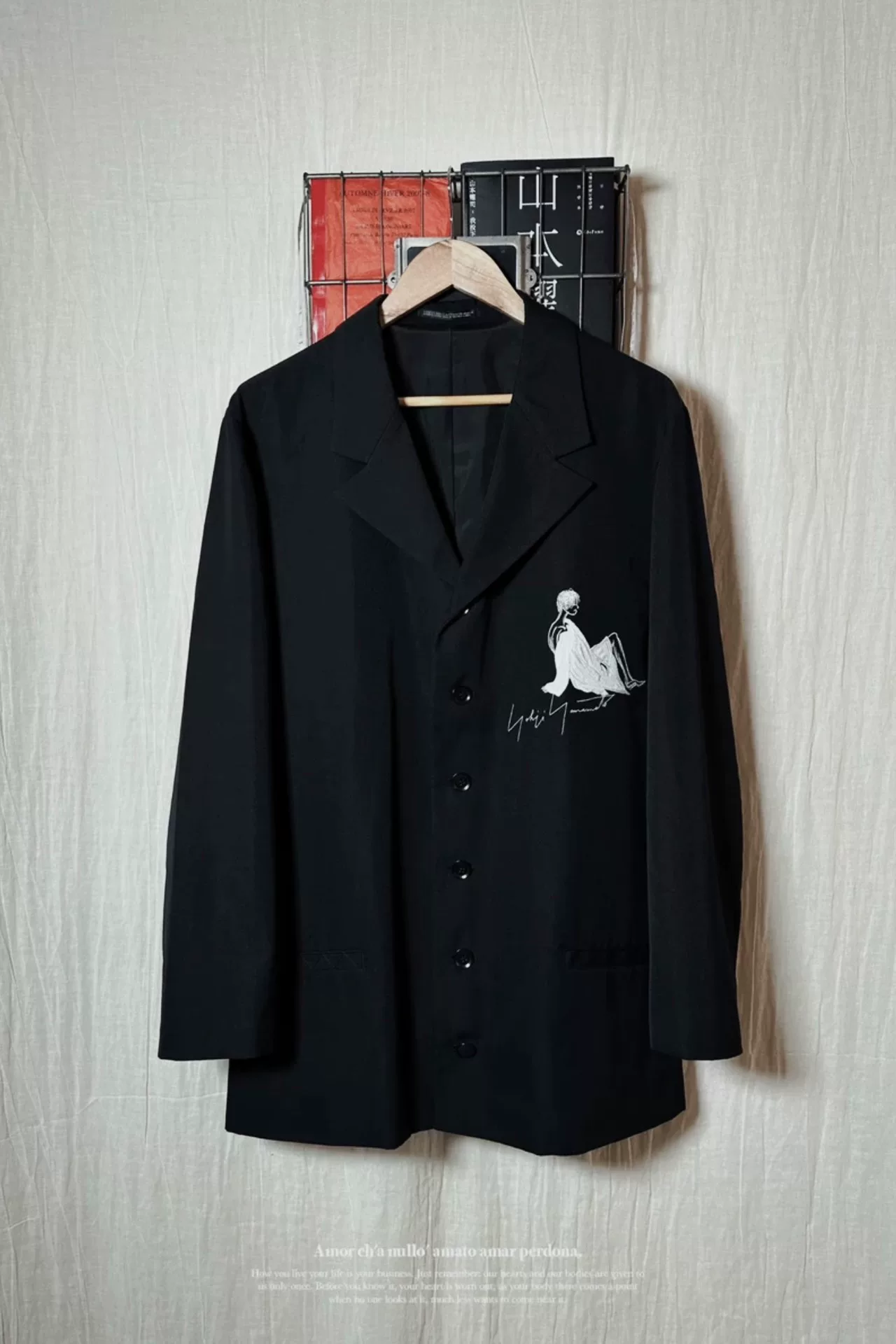 Yohji Yamamoto 02SS Actress Embroidery Suit — front