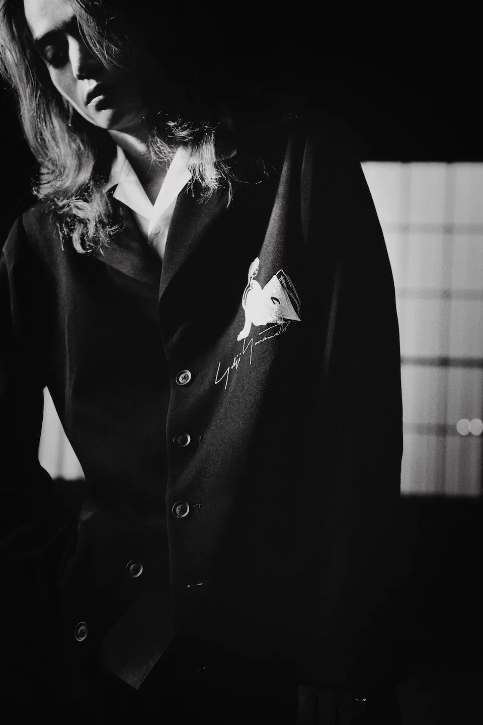 Yohji Yamamoto 02SS Actress Embroidery Suit — detail