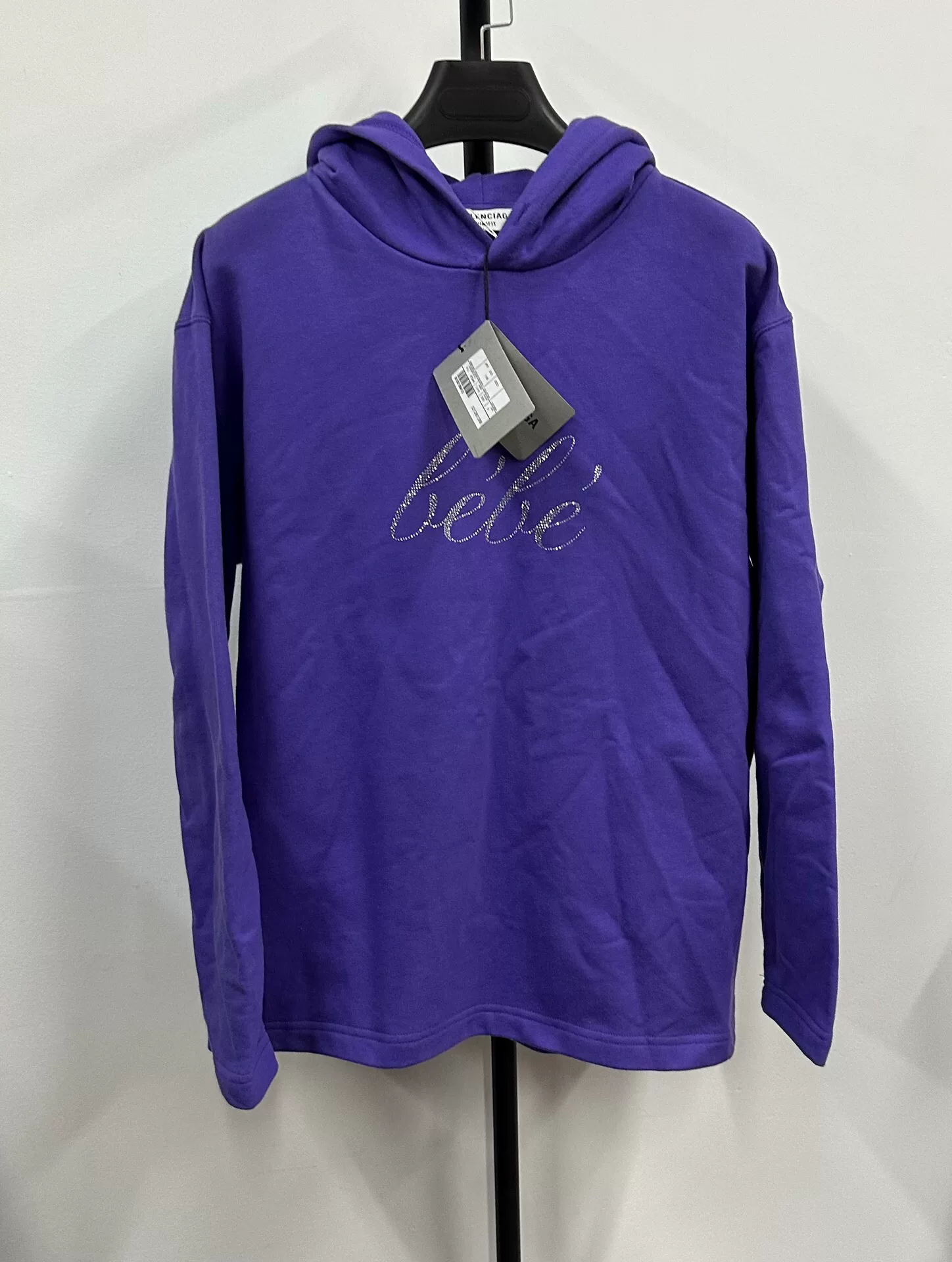 Balenciaga Purple 'bebe' Print Hoodie