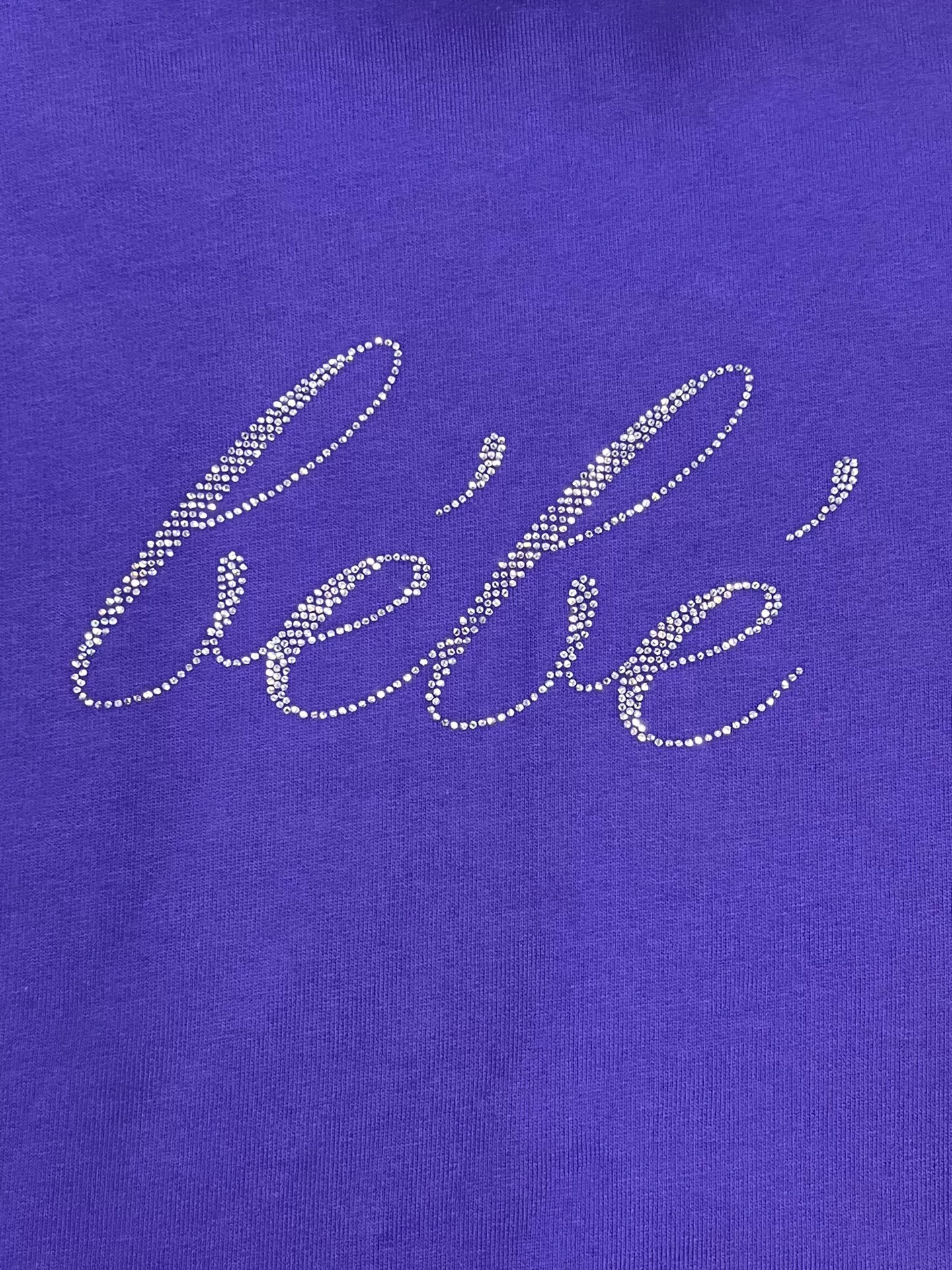 Balenciaga Purple 'bebe' Print Hoodie — detail