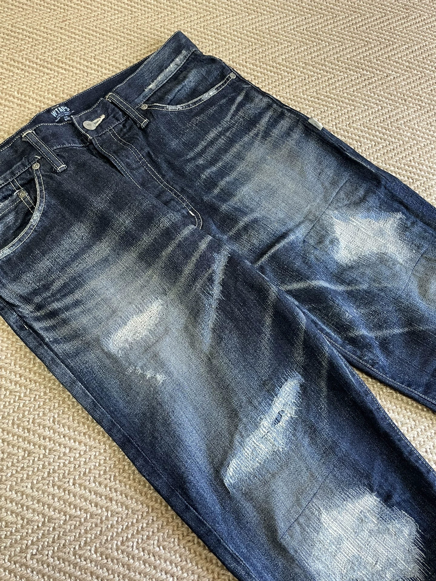 WTAPS 11SS BLUES TRASH Distressed Jeans — detail