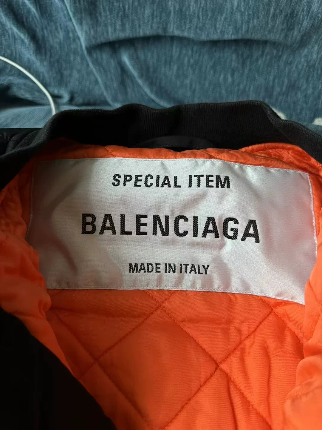 Balenciaga NASA Puffer Bomber Jacket — detail
