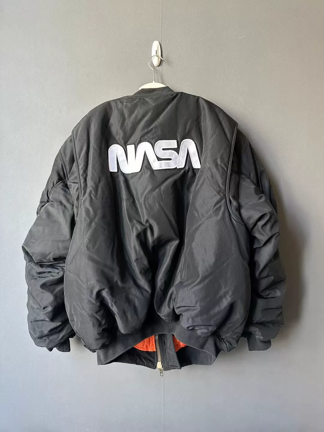 Balenciaga NASA Puffer Bomber Jacket — front