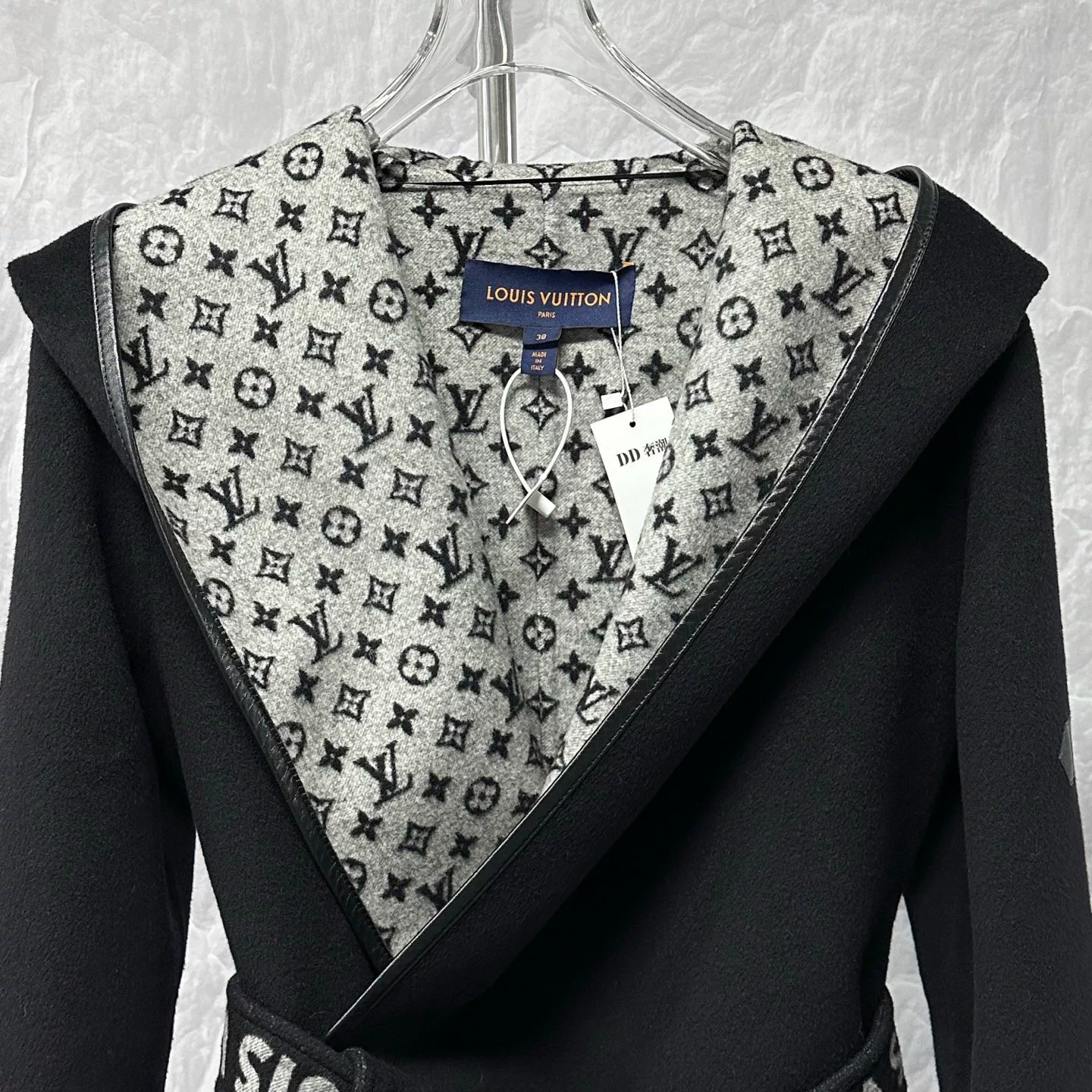 Louis Vuitton Cashmere Wrap Hooded Coat — front