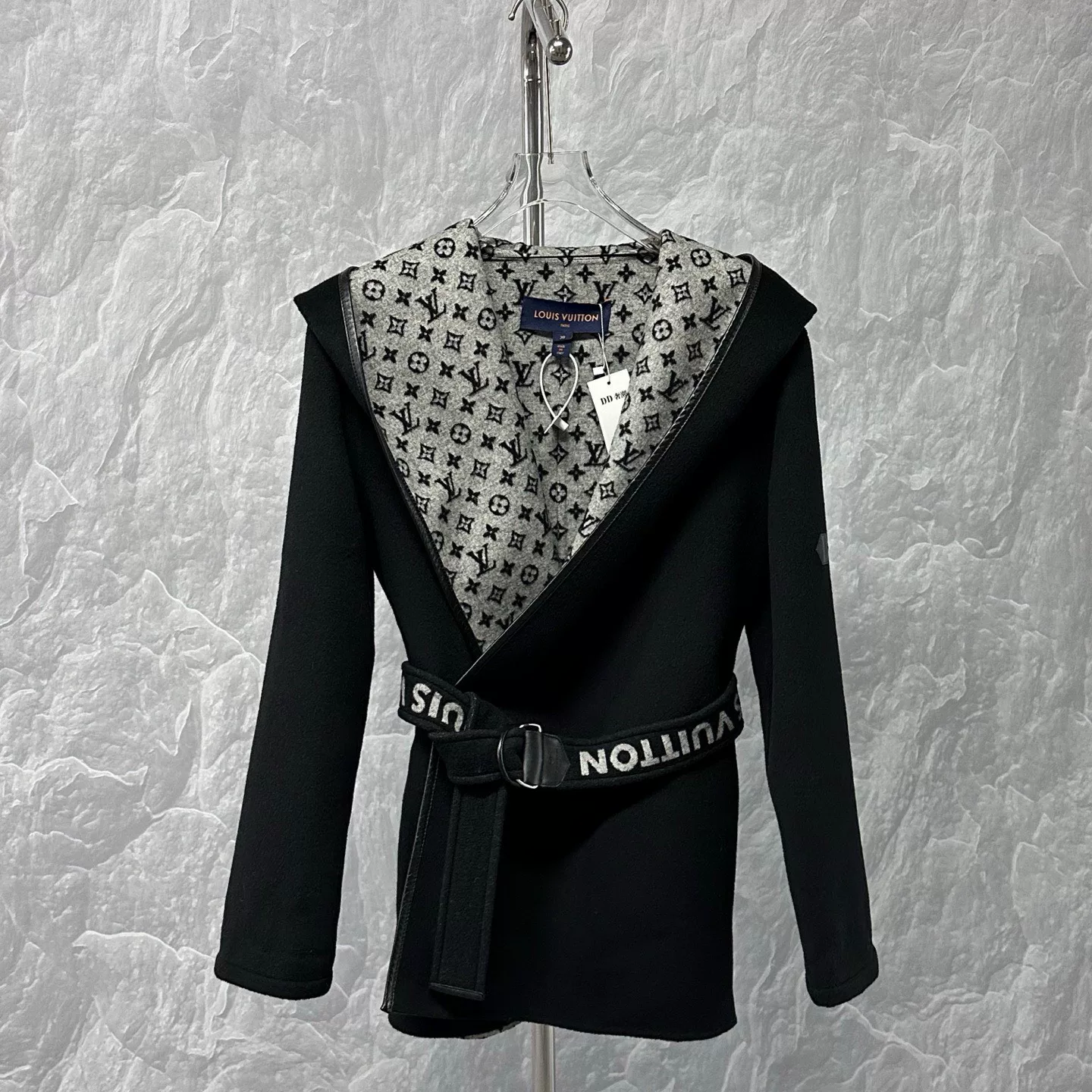 Louis Vuitton Cashmere Wrap Hooded Coat