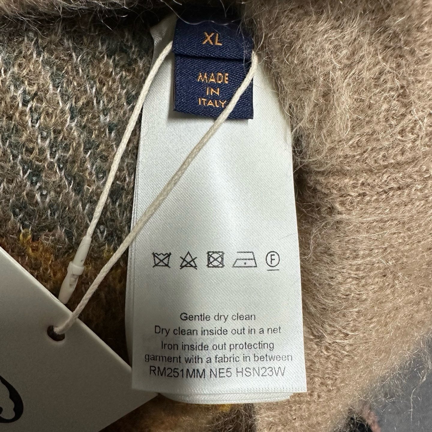 Louis Vuitton SS25 V-Neck Long-Sleeve Sweater — label