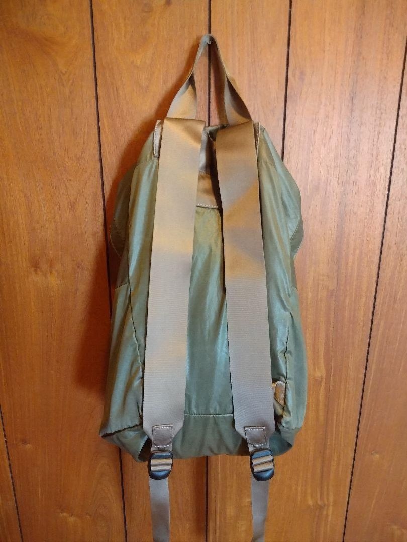 Porter Olive Green Foldable Backpack — front