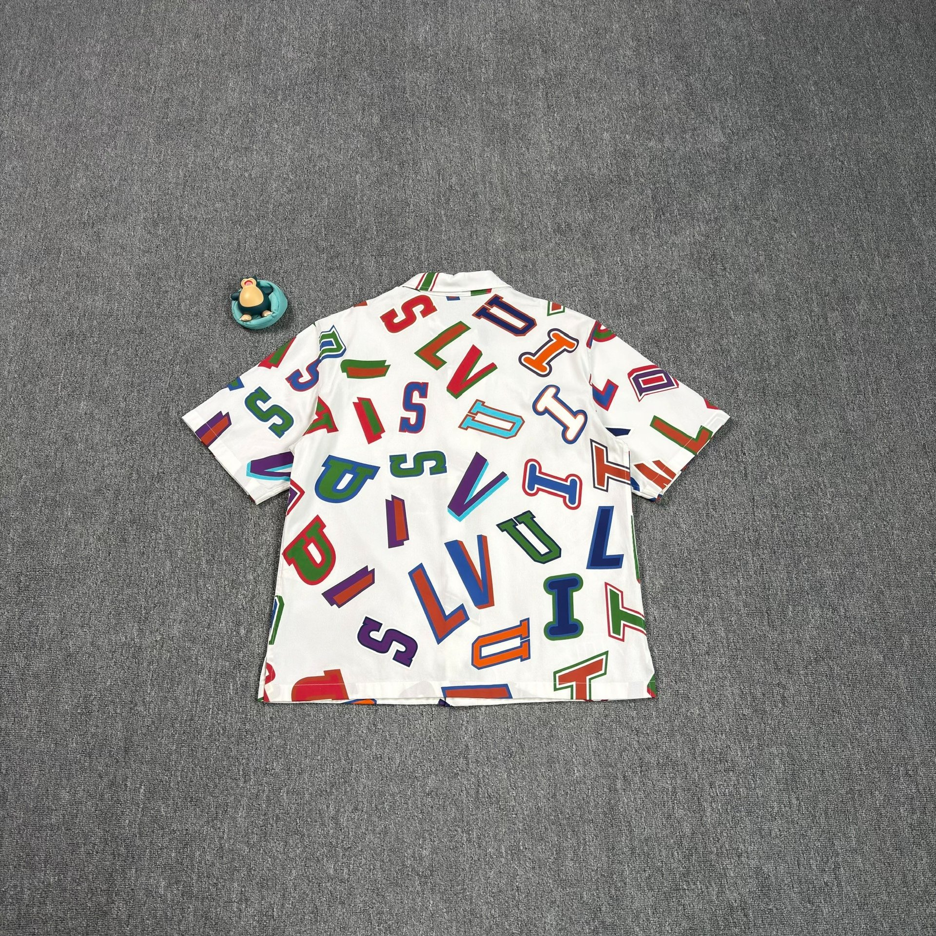 LV NBA All-over Print White Shirt — front