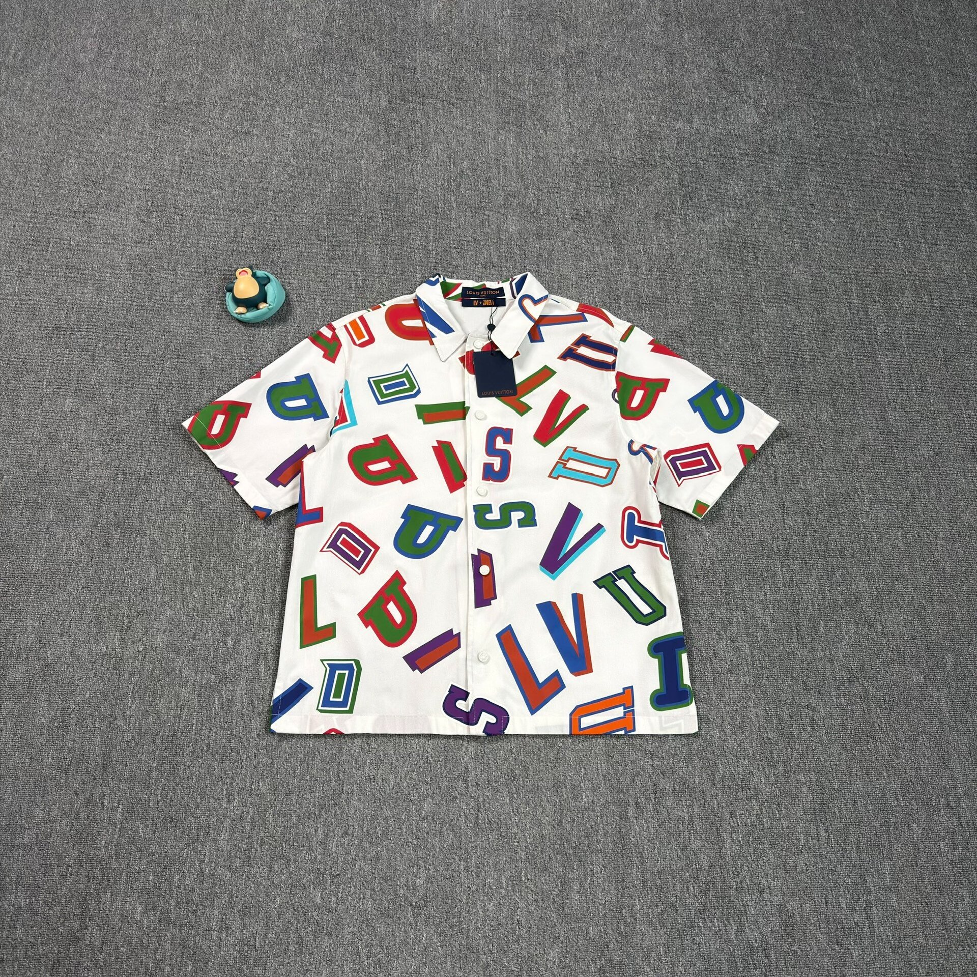 LV NBA All-over Print White Shirt