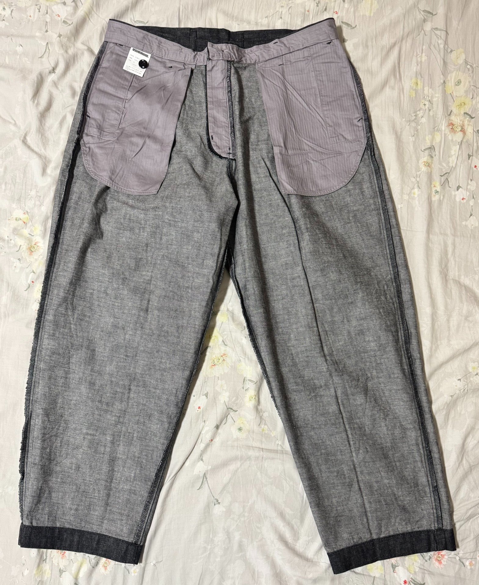 Neighborhood 21ss Black Loose Jeans — detail