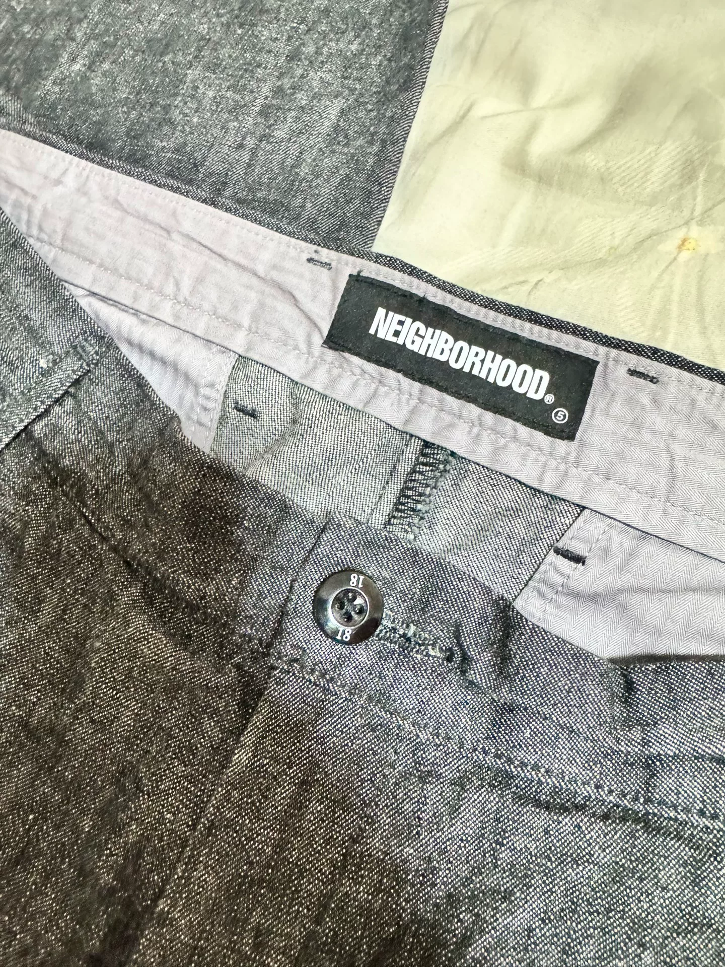 Neighborhood 21ss Black Loose Jeans — back