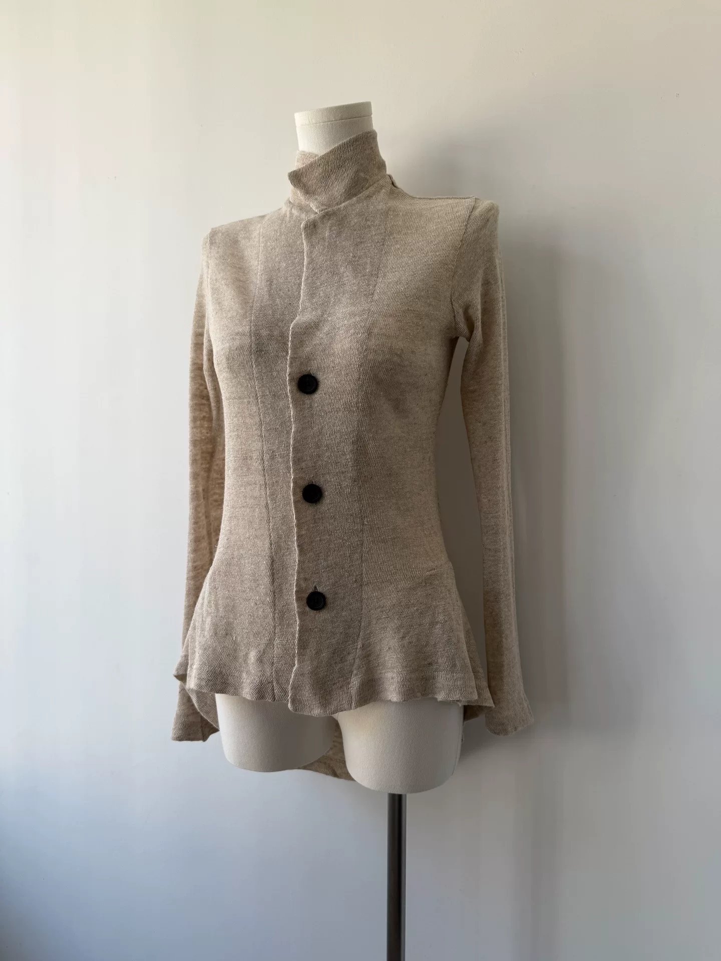 Yohji Yamamoto Y's 19SS Linen Cardigan — front
