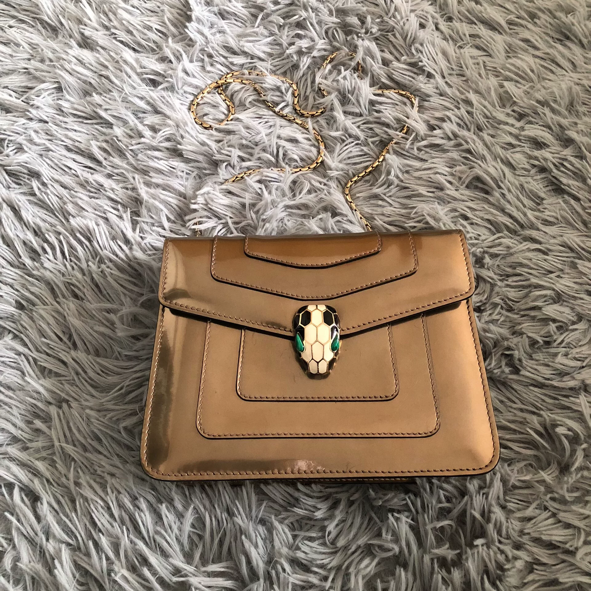 BVLGARI Serpenti Forever Snake Head Chain Bag