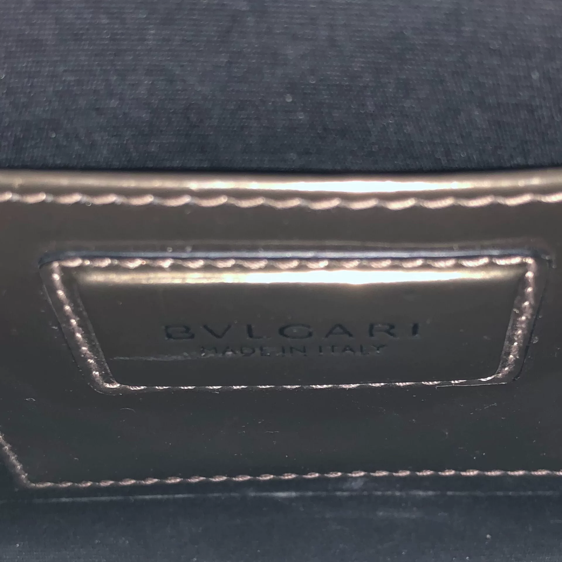 BVLGARI Serpenti Forever Snake Head Chain Bag — label