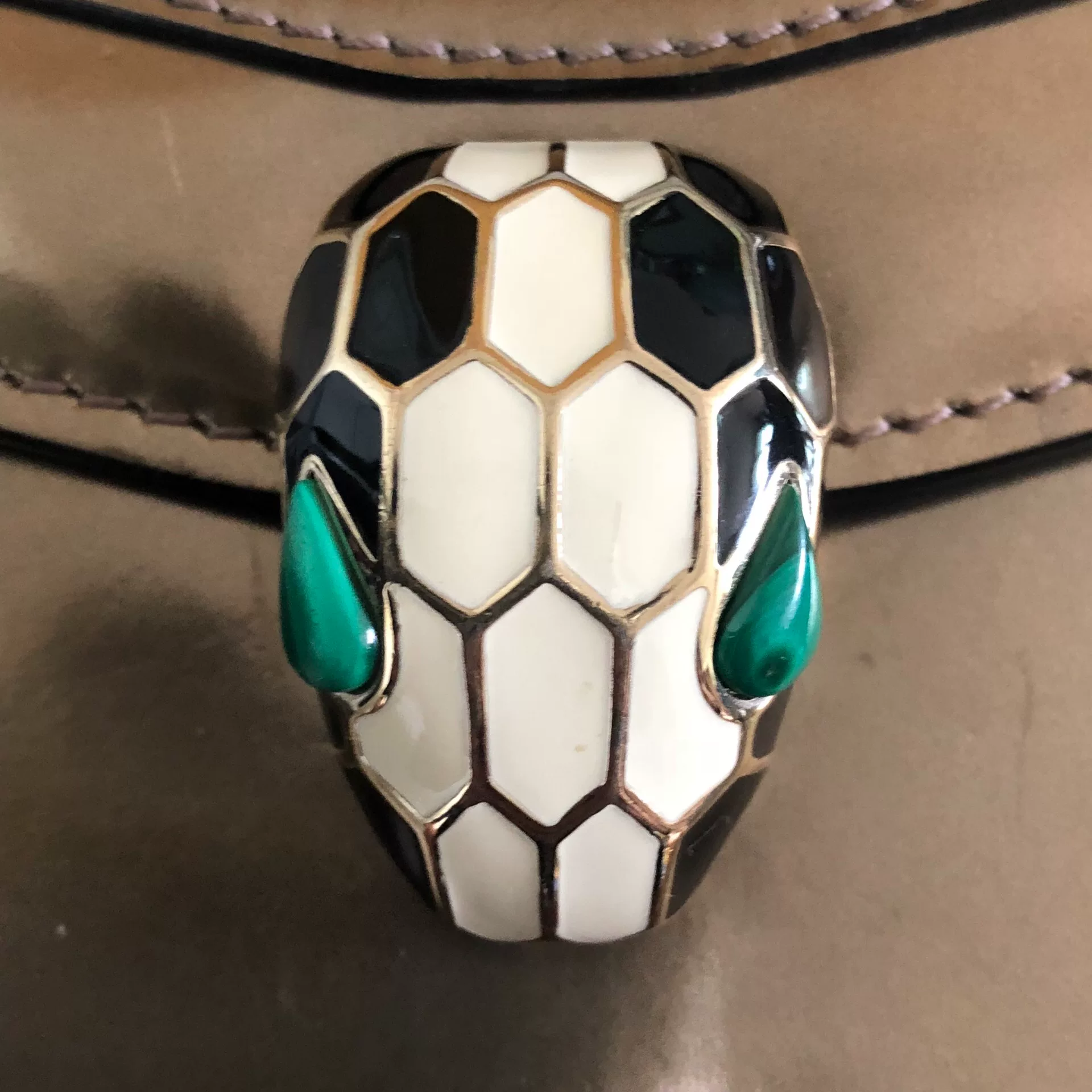 BVLGARI Serpenti Forever Snake Head Chain Bag — front