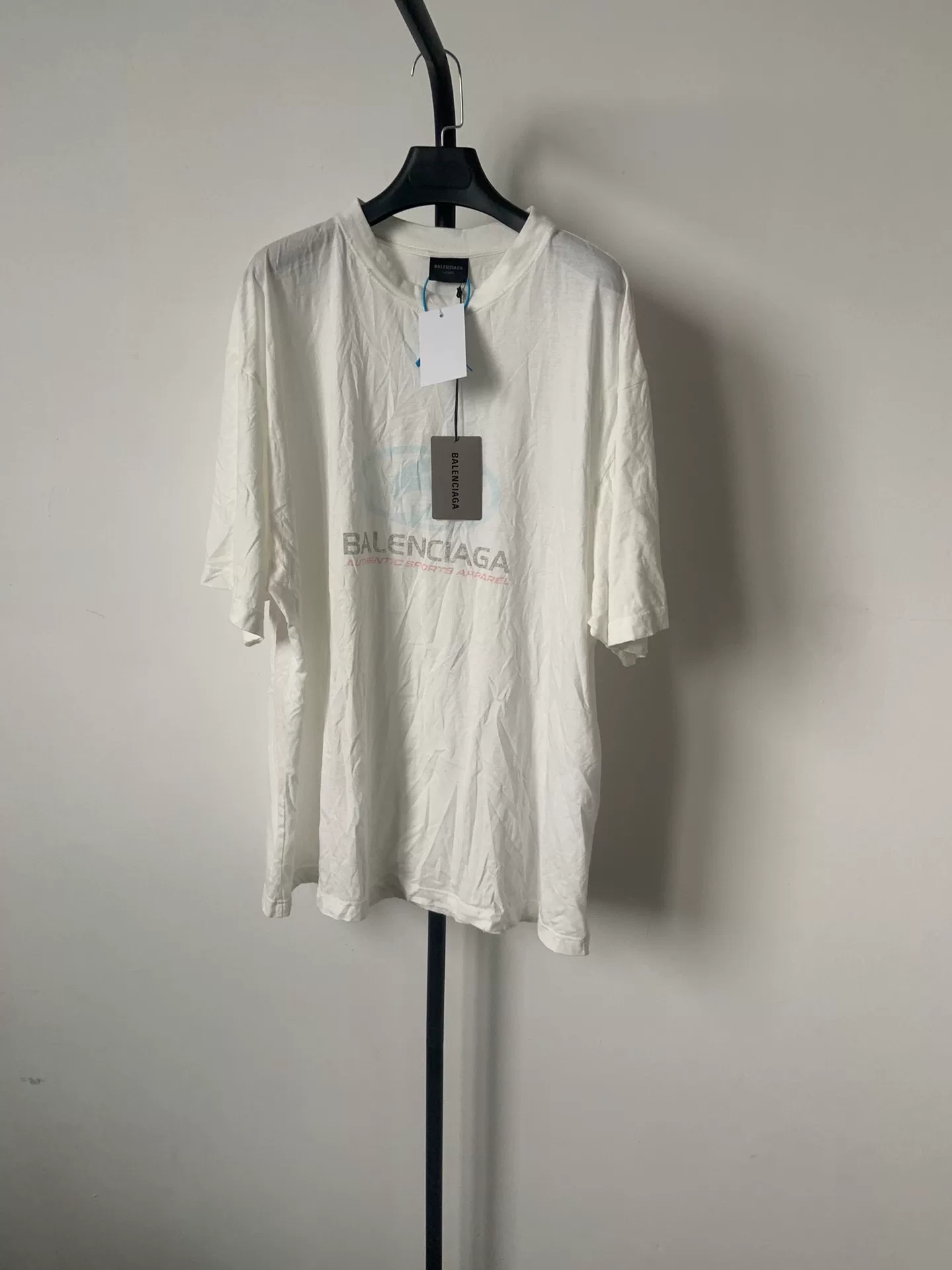 Balenciaga Logo Print Crew Neck T-Shirt