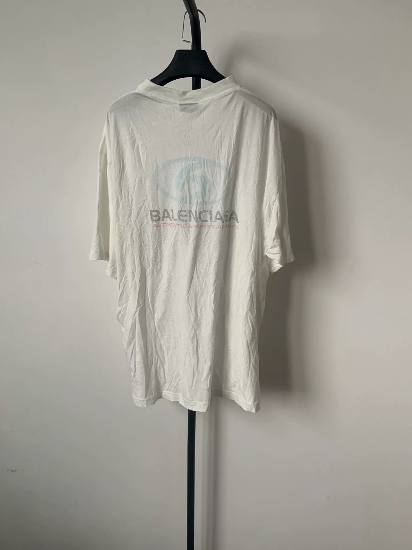 Balenciaga Logo Print Crew Neck T-Shirt — front