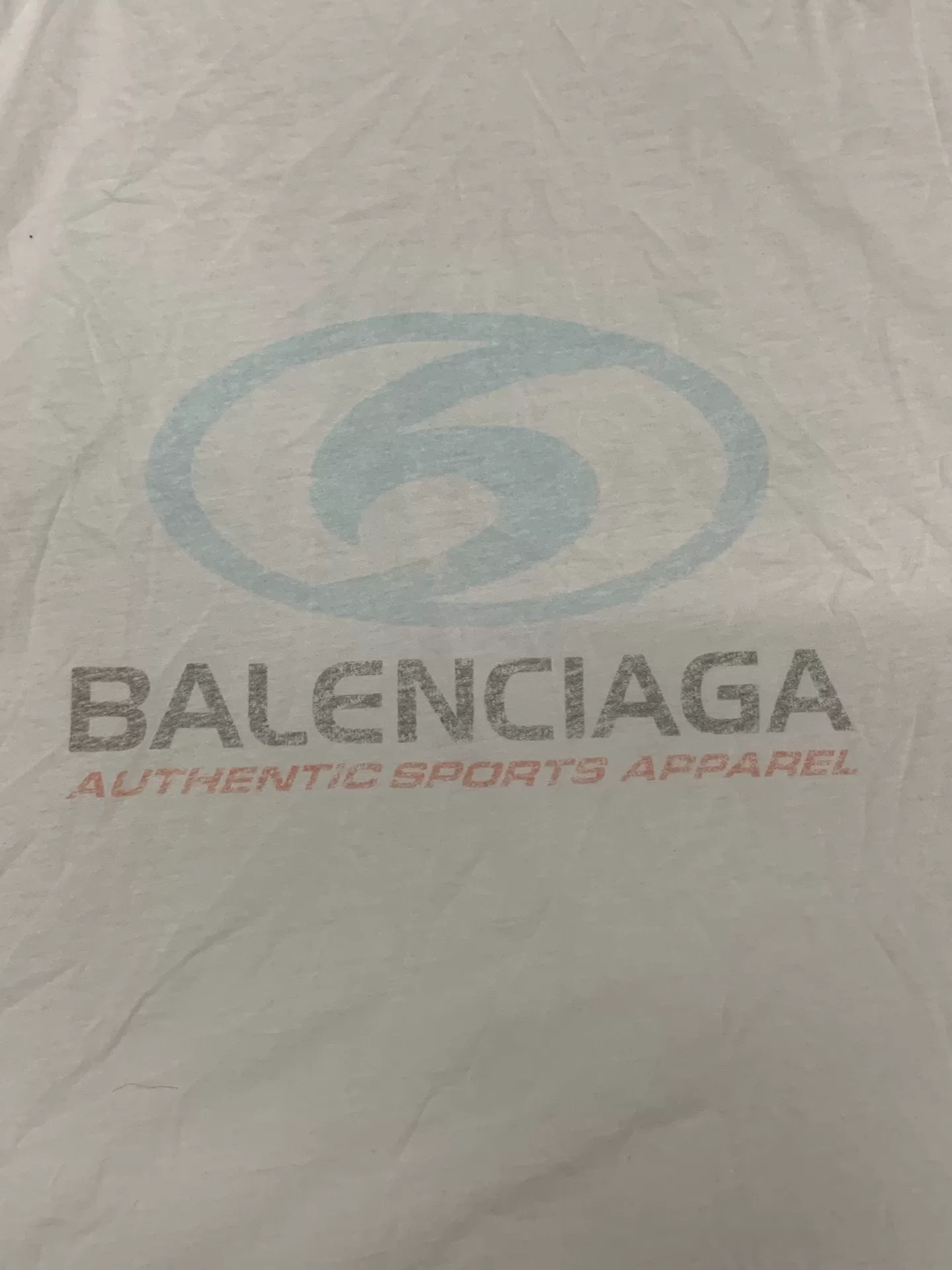 Balenciaga Logo Print Crew Neck T-Shirt — detail