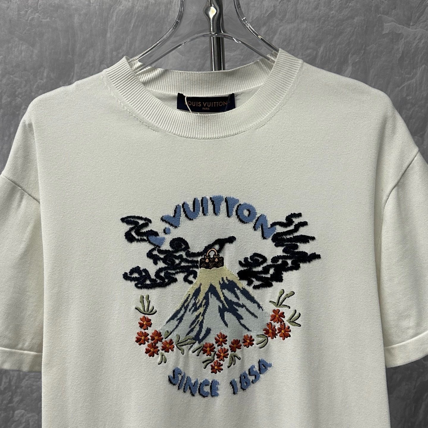 Louis Vuitton Nigo FW25 Mount Fuji Embroidered T-shirt — front