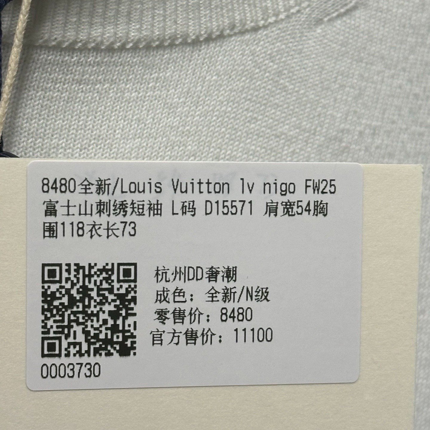 Louis Vuitton Nigo FW25 Mount Fuji Embroidered T-shirt — label