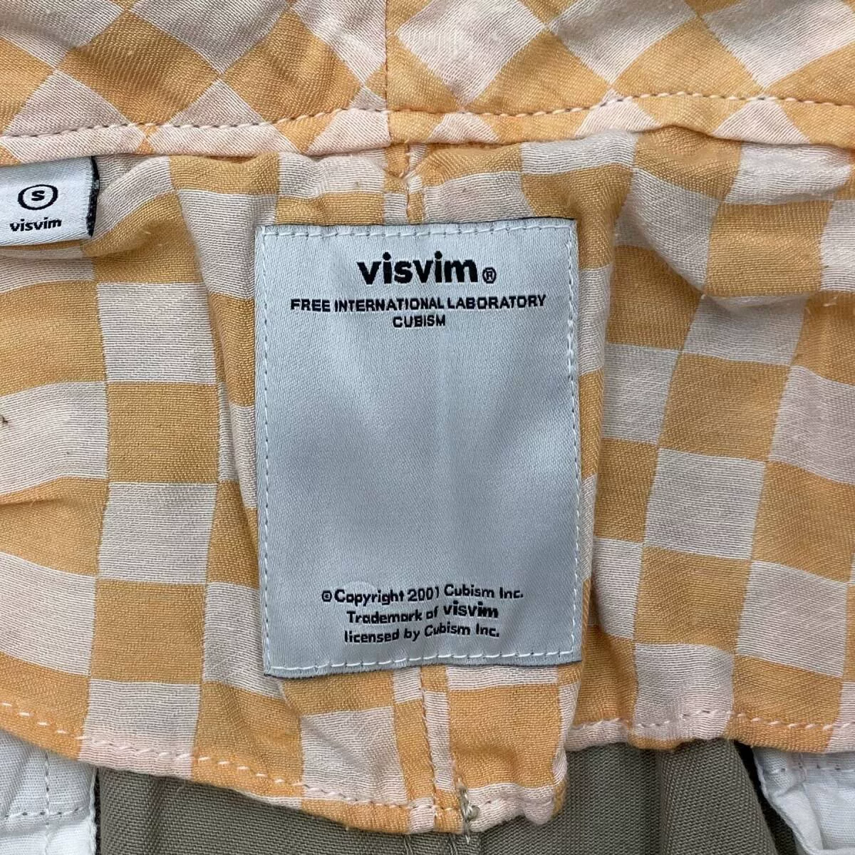 VISVIM HIGH WATER CHINO — label
