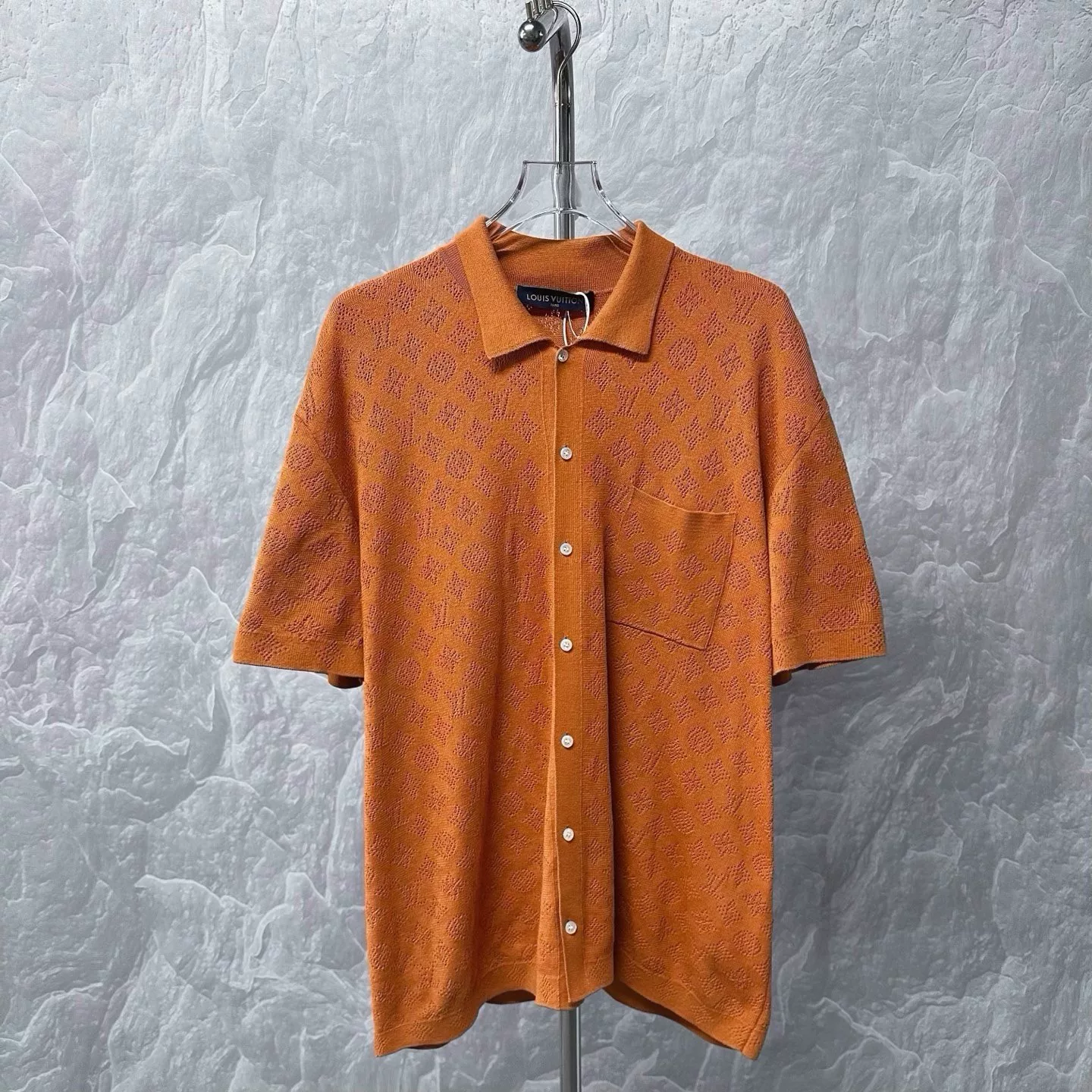 Louis Vuitton FW24 Openwork Knit Shirt — front