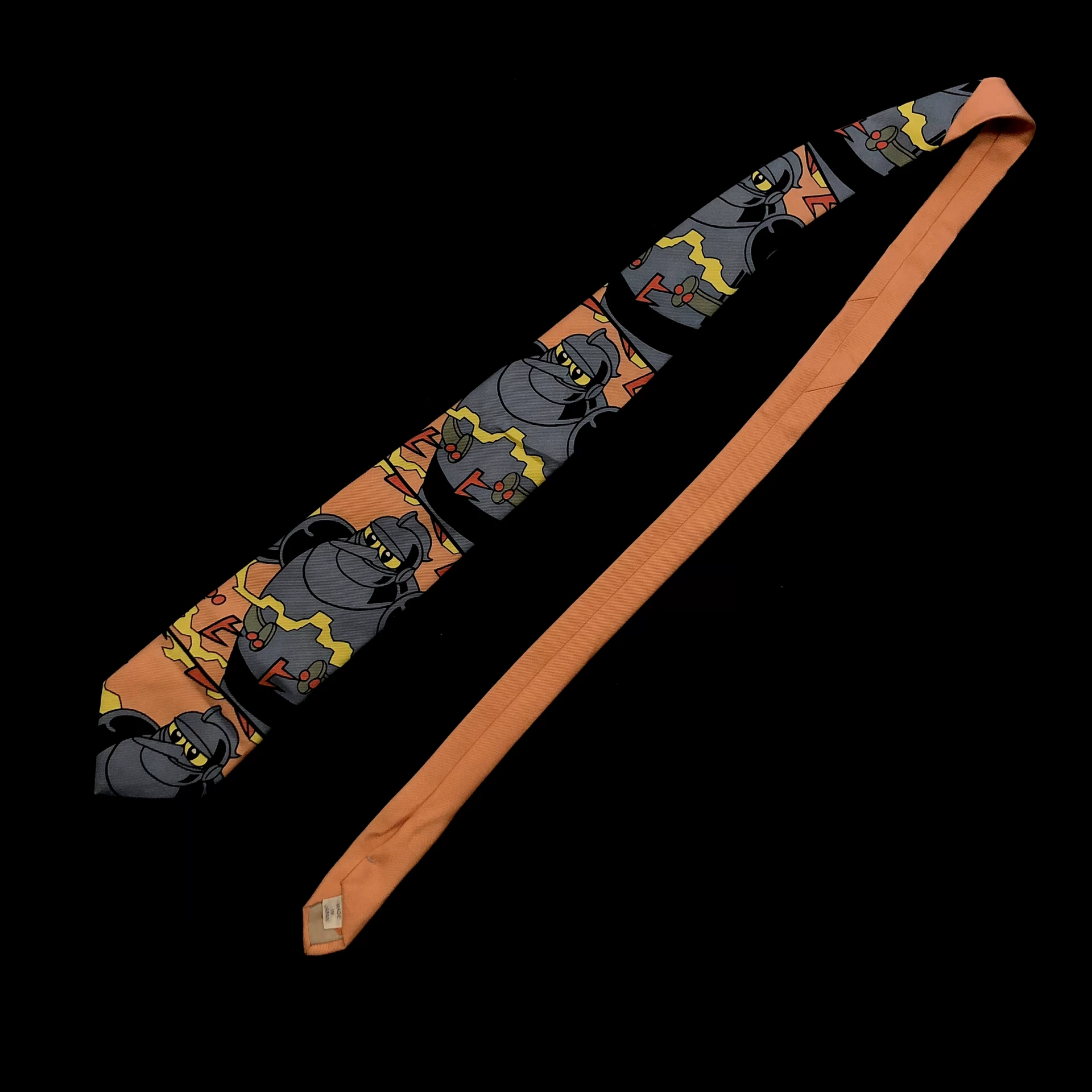 Yohji Yamamoto Iron Man 28 Silk Tie — label