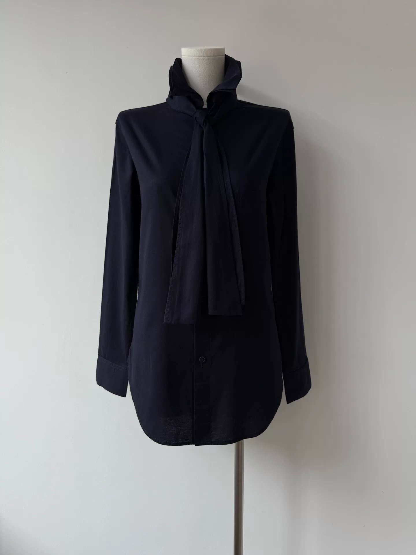 Yohji Yamamoto Y's 22AW Scarf Collar Shirt — front