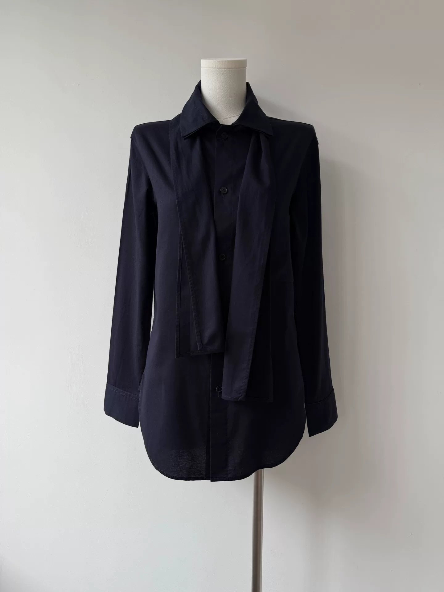 Yohji Yamamoto Y's 22AW Scarf Collar Shirt — back
