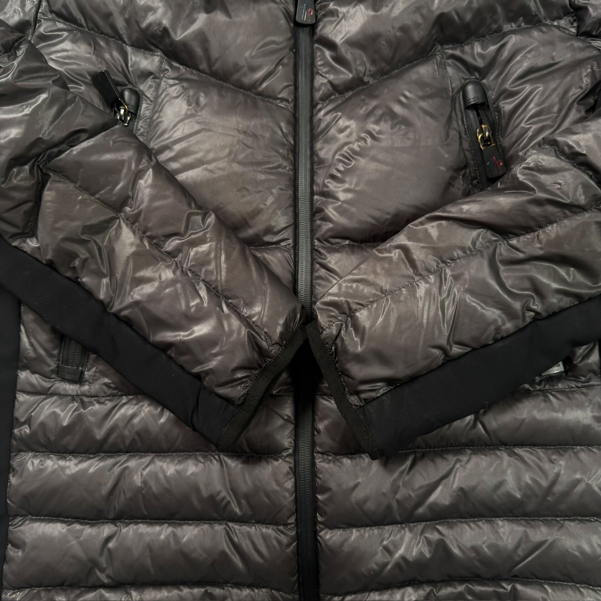 Moncler Canmore Quilted Down Jacket — detail