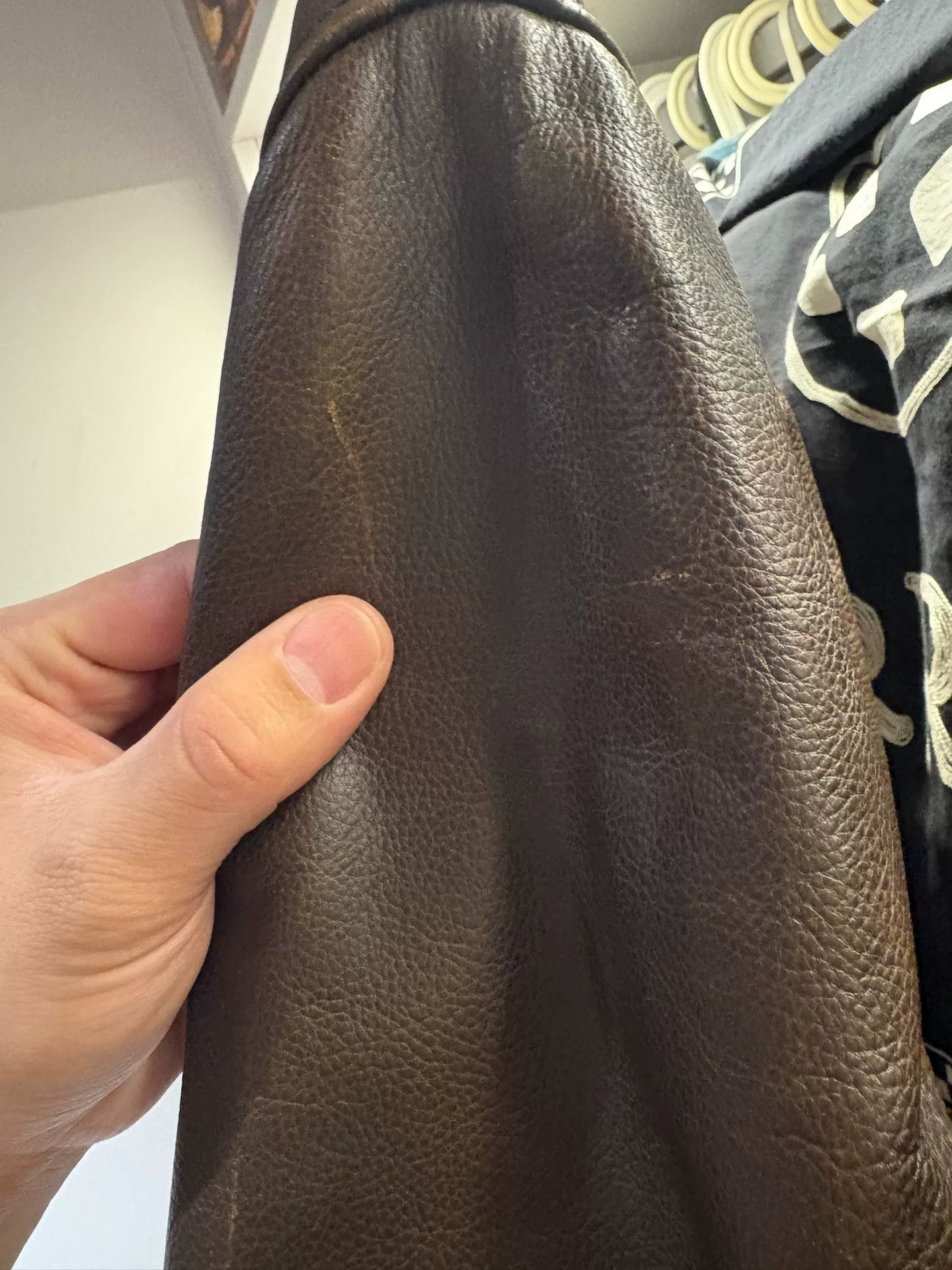 RRL 740 Brown Leather Jacket M — back