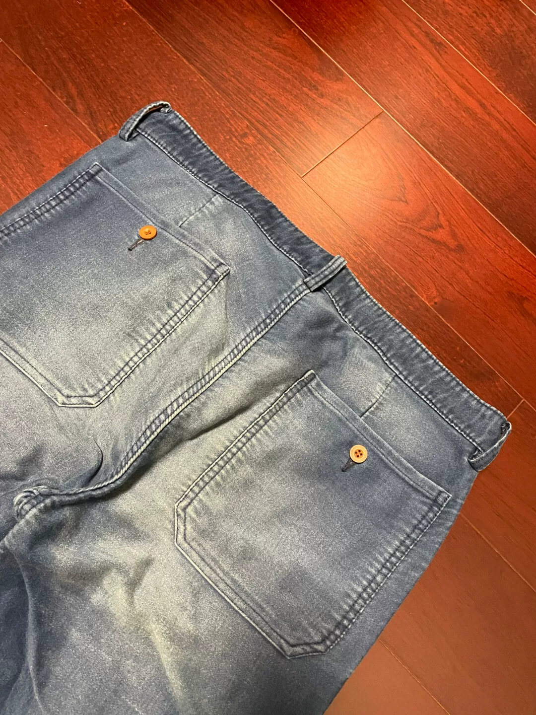 visvim moleskin washed cropped pants — back
