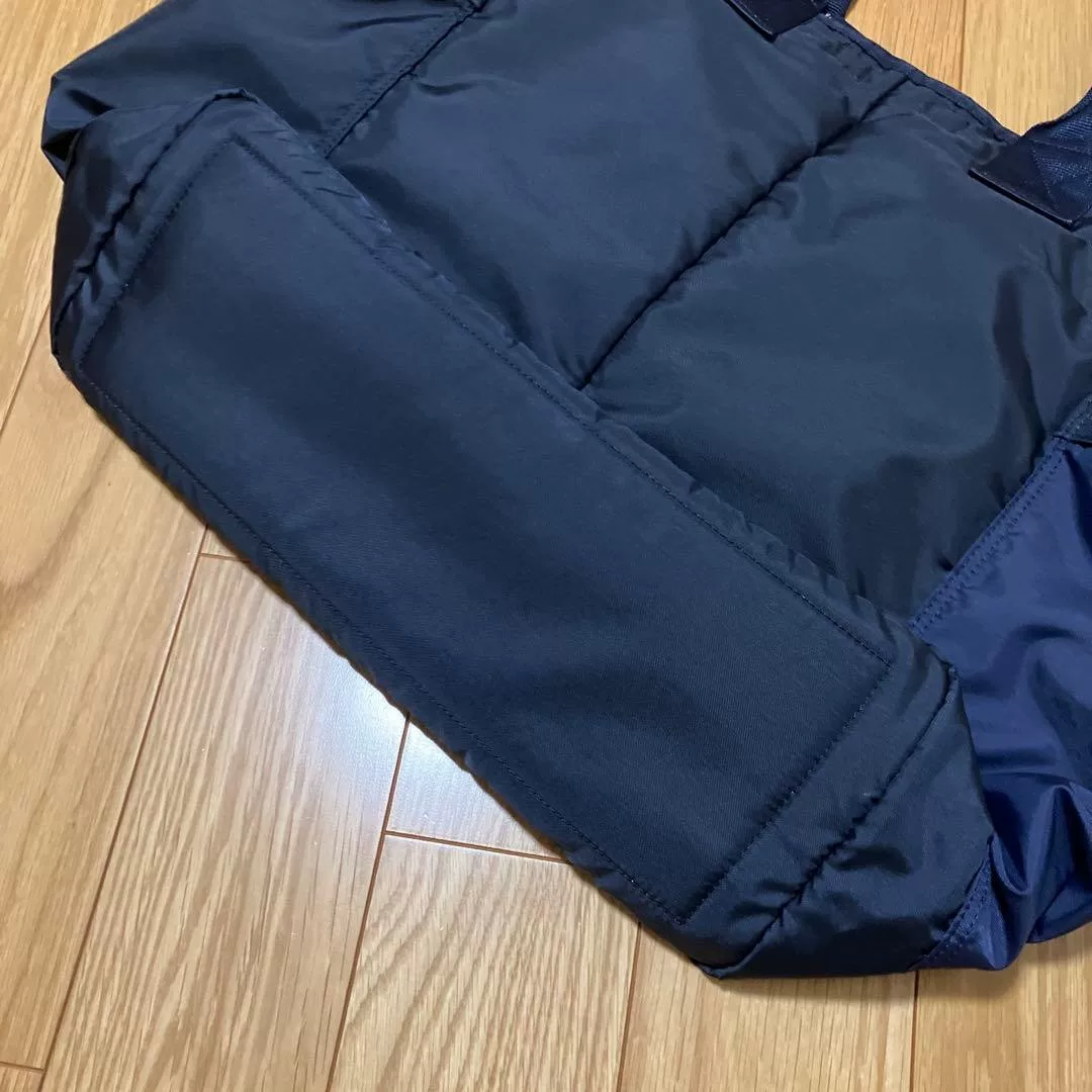PORTER FORCE 2WAY Navy Tote Bag — label