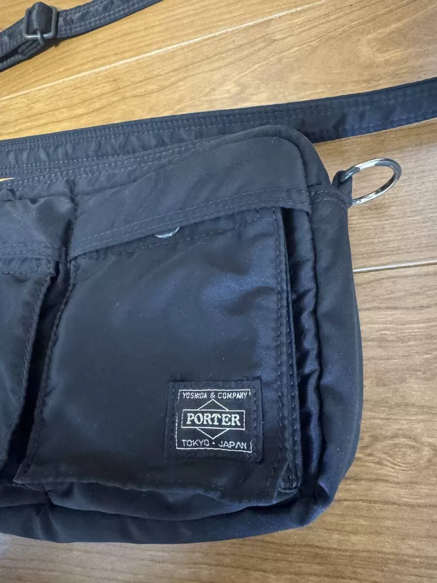 Porter Tanker Black Crossbody Bag — back