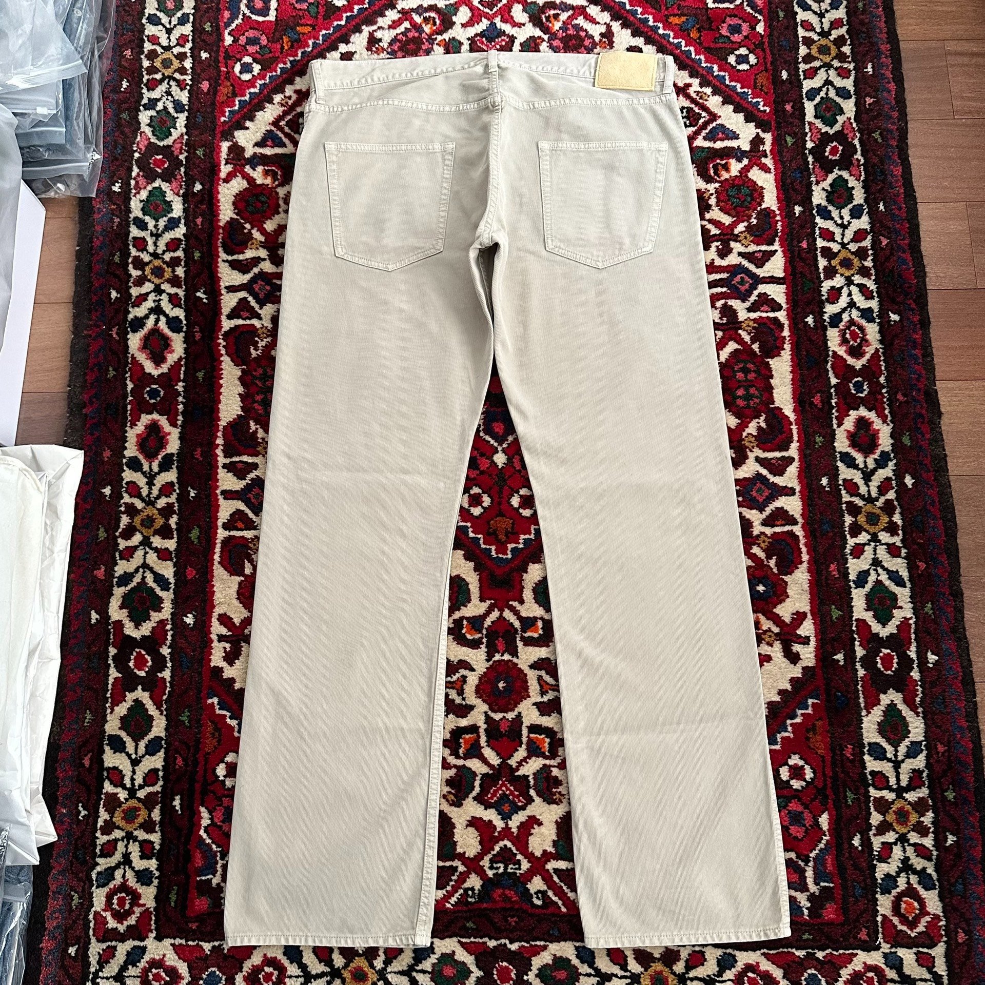 VISVIM 24SS FLUXUS 01 DMGD Beige Casual Pants — detail