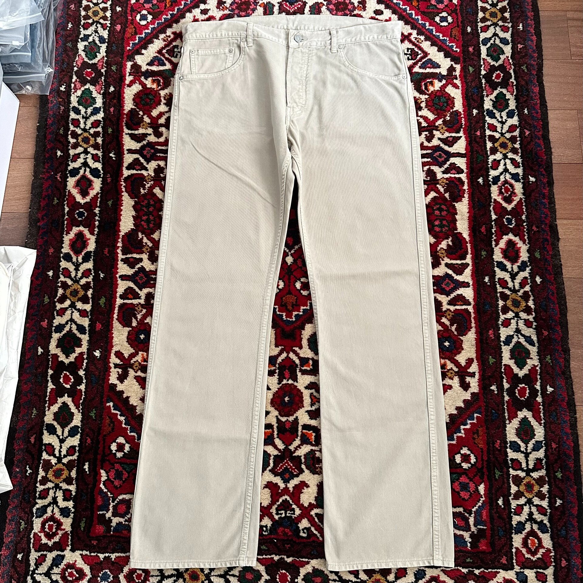 VISVIM 24SS FLUXUS 01 DMGD Beige Casual Pants — front