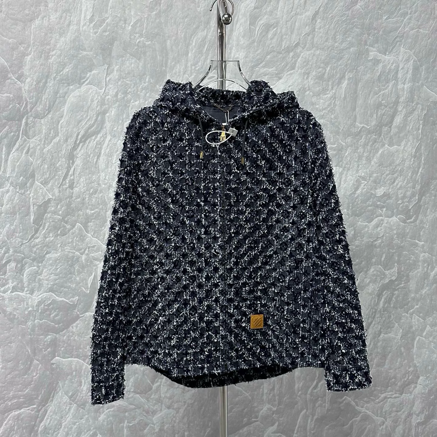 Louis Vuitton FW25 Flocked Print Hooded Jacket