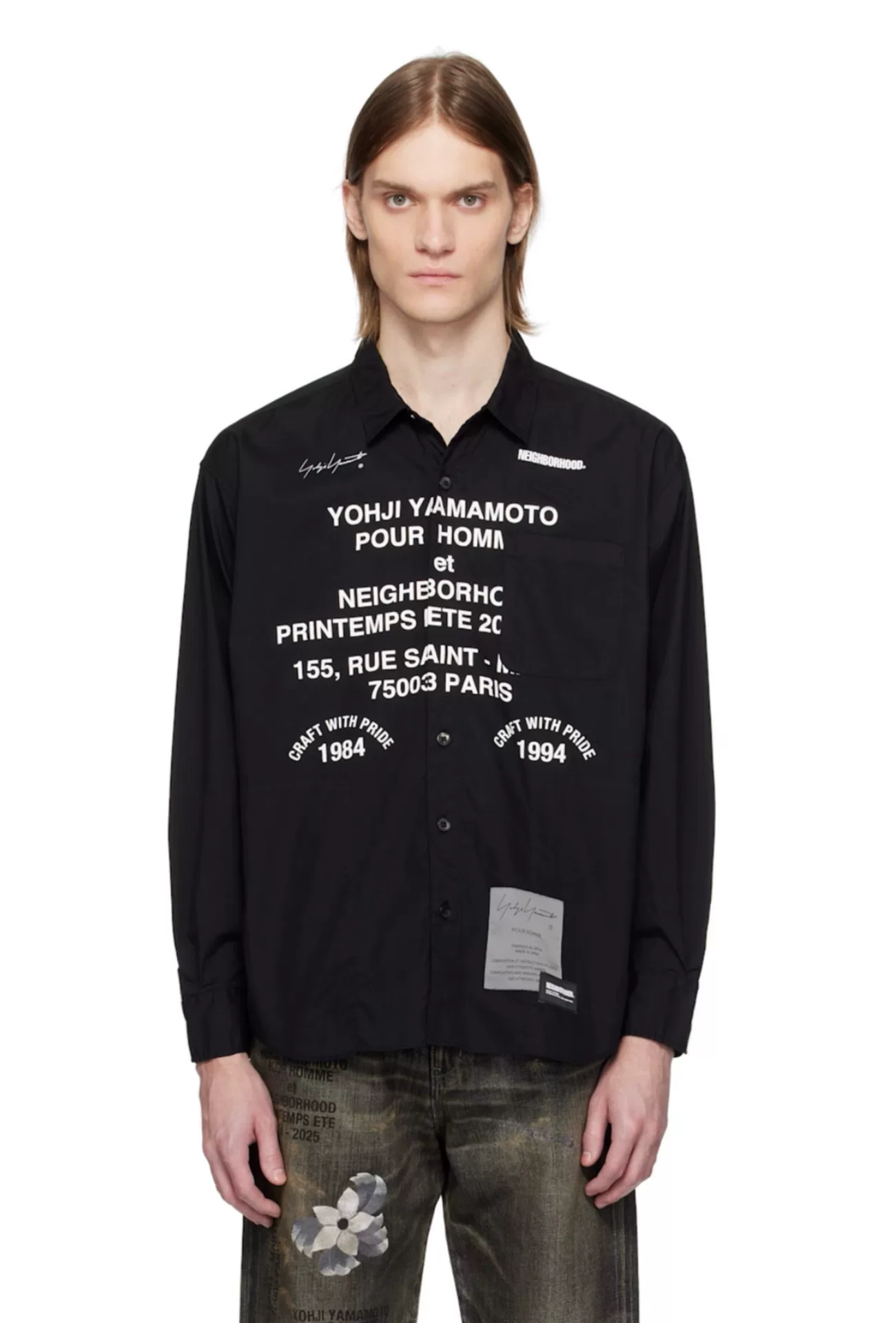 Yohji Yamamoto x Neighborhood Black Shirt — back